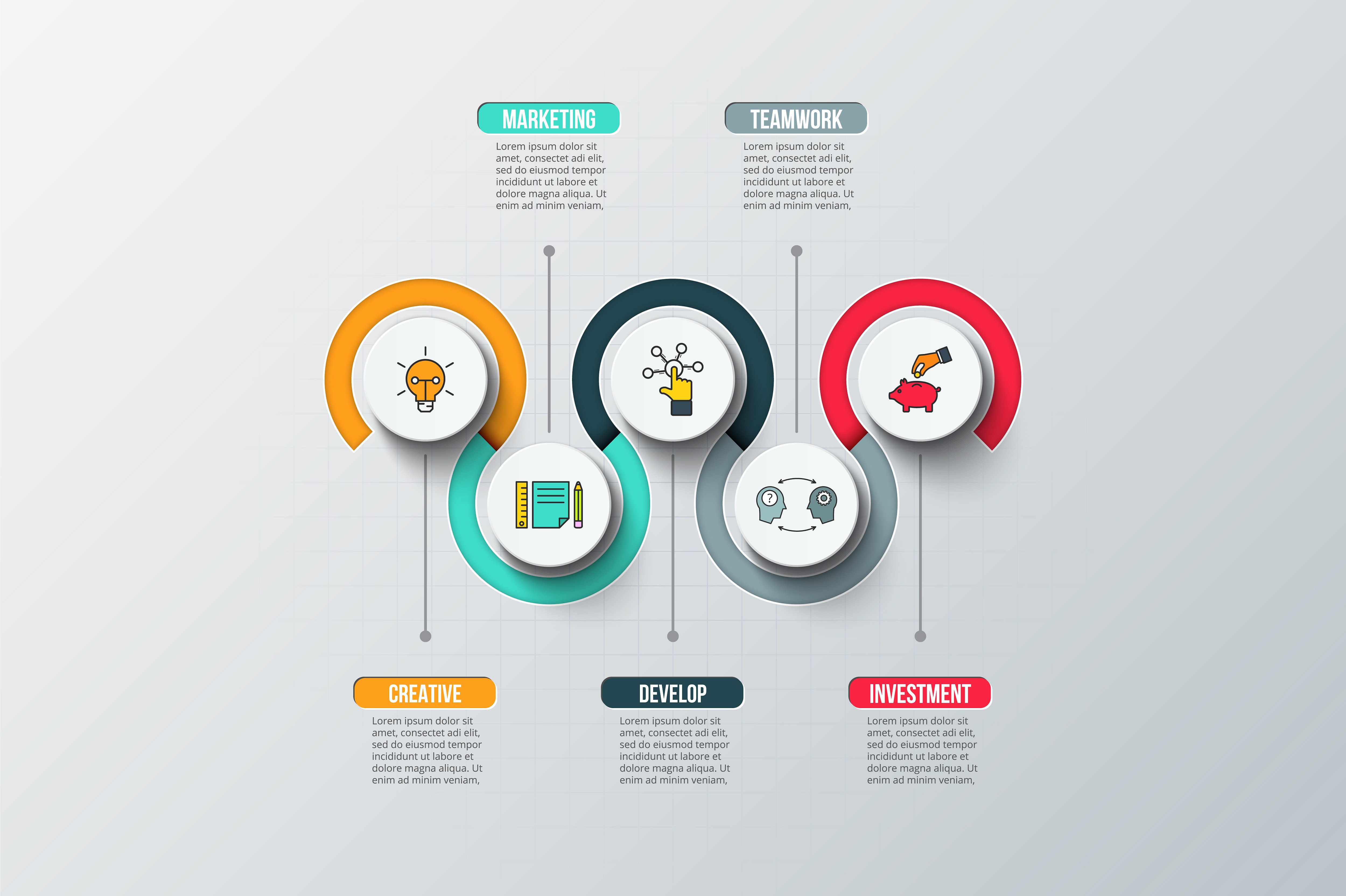 Business infographic diagrams