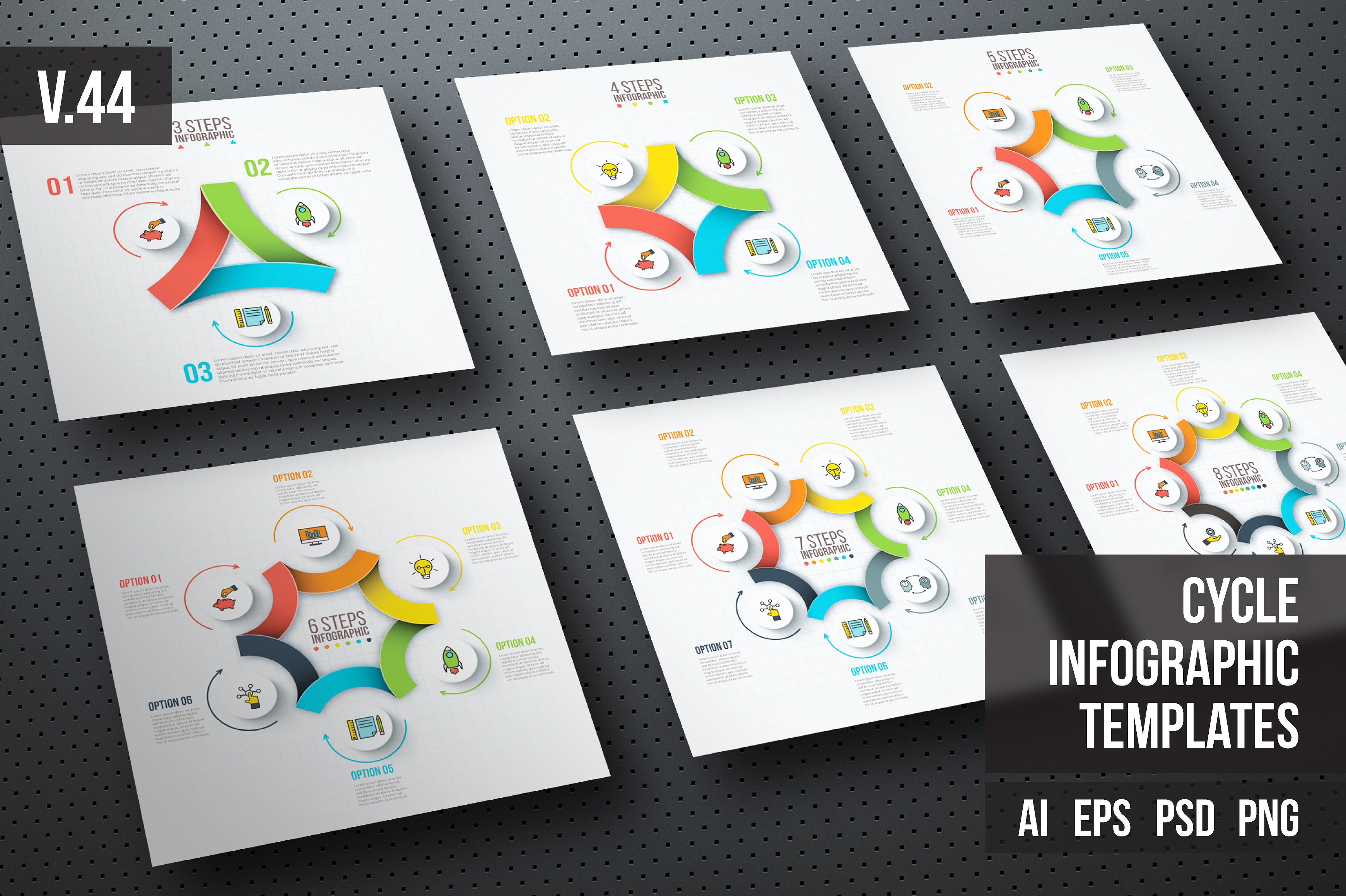 Infographics template set v.44