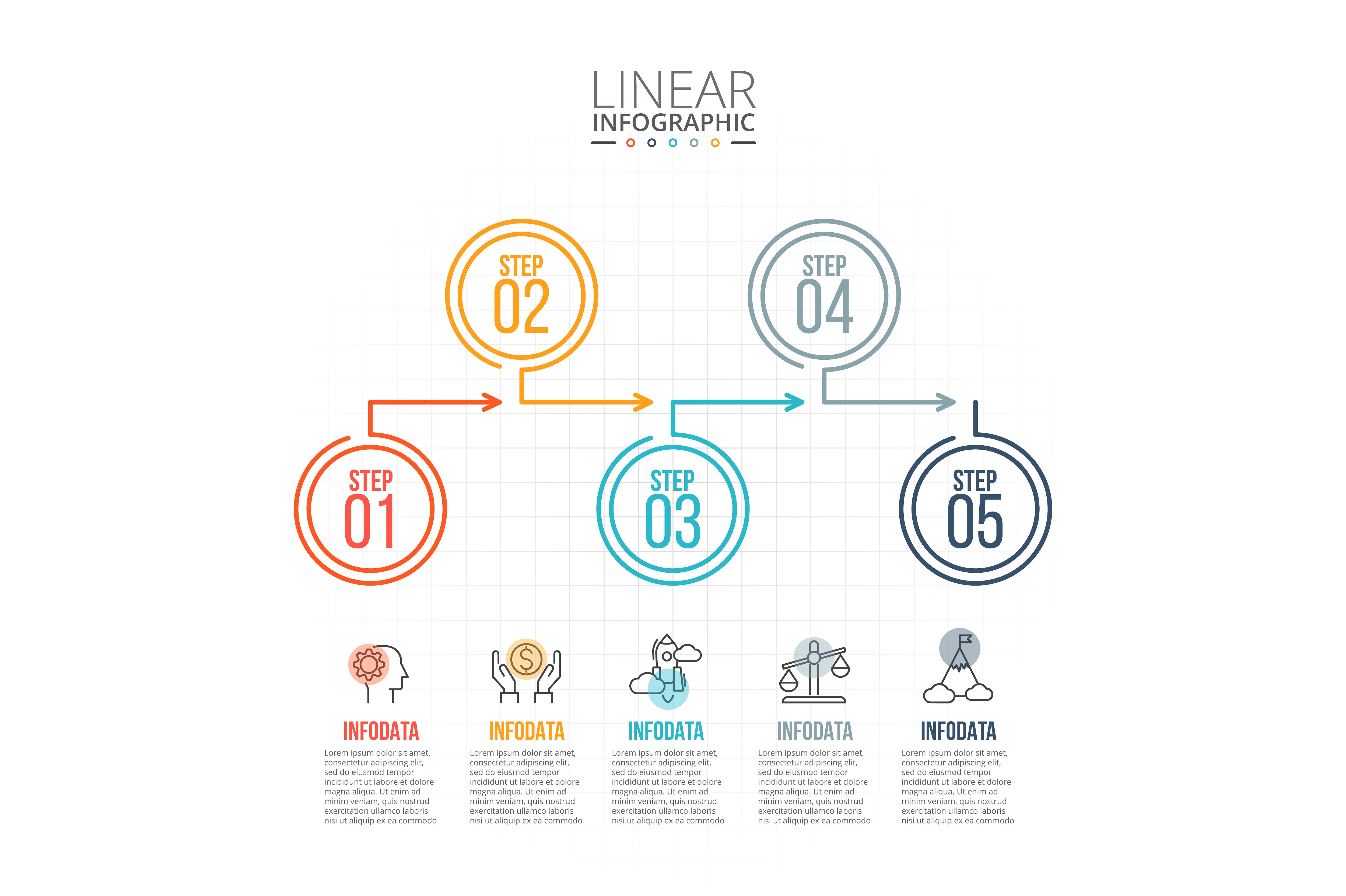 Linear elements for infographi