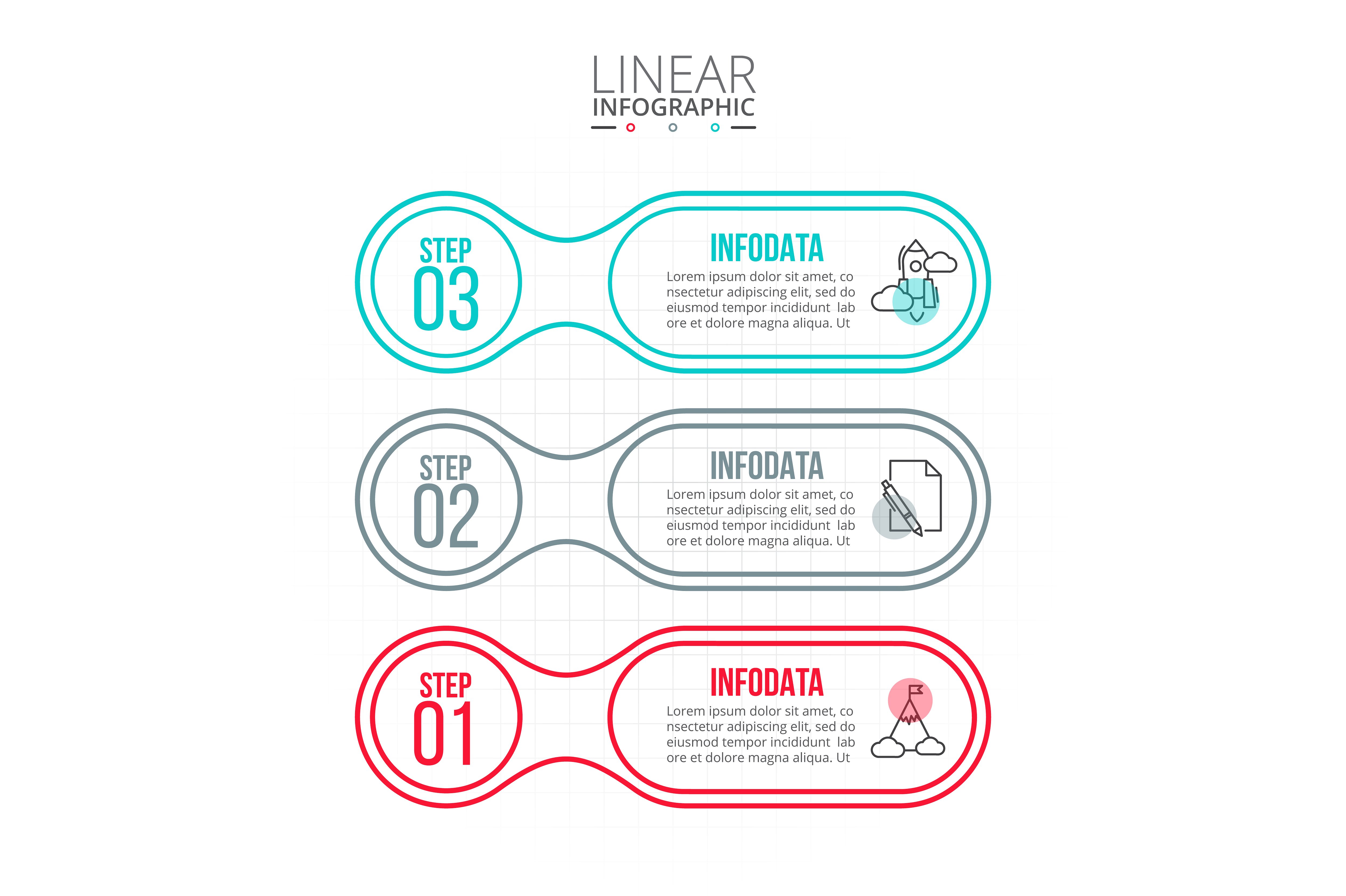 Linear elements for infographi