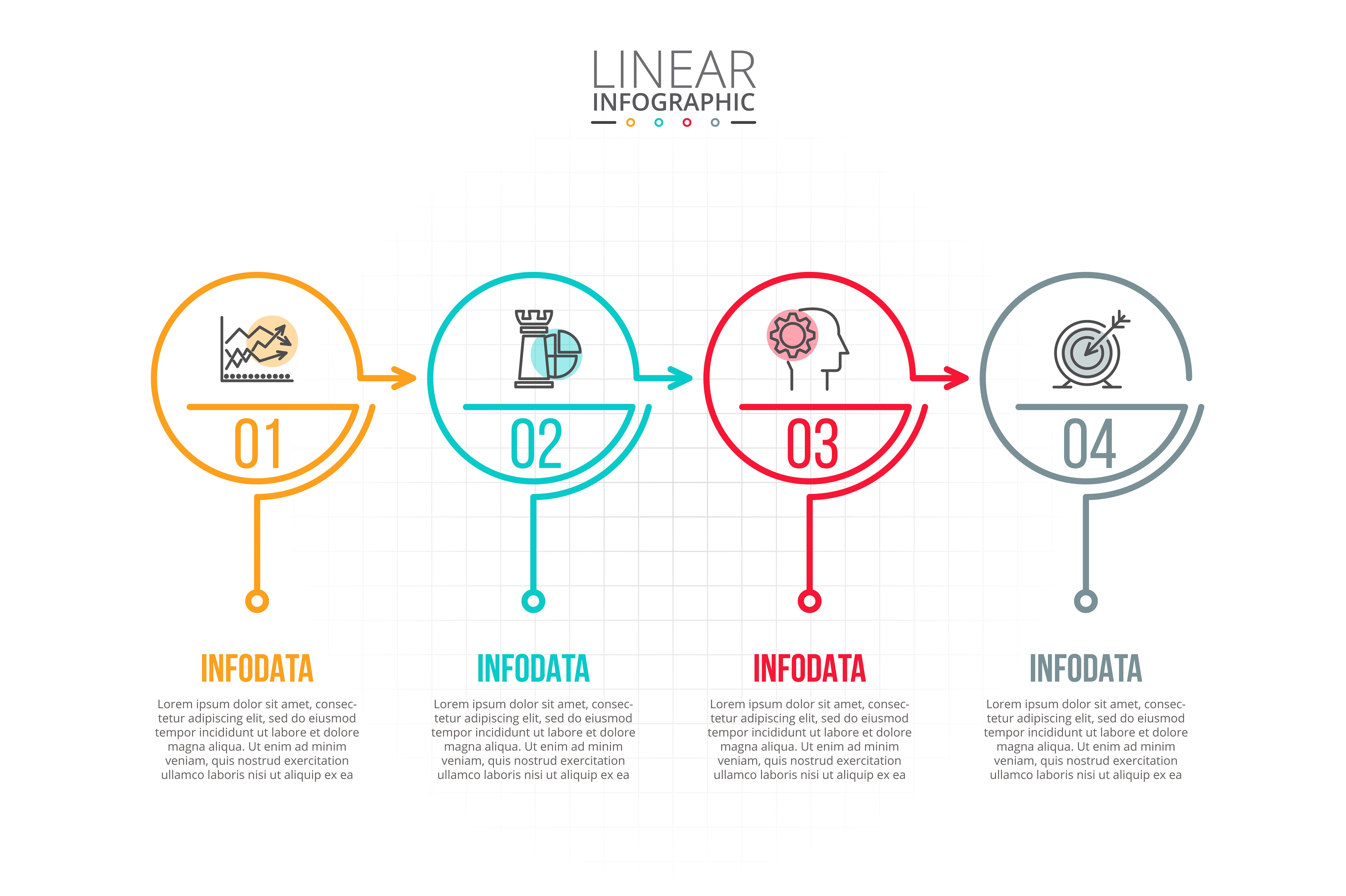 Linear elements for infographi