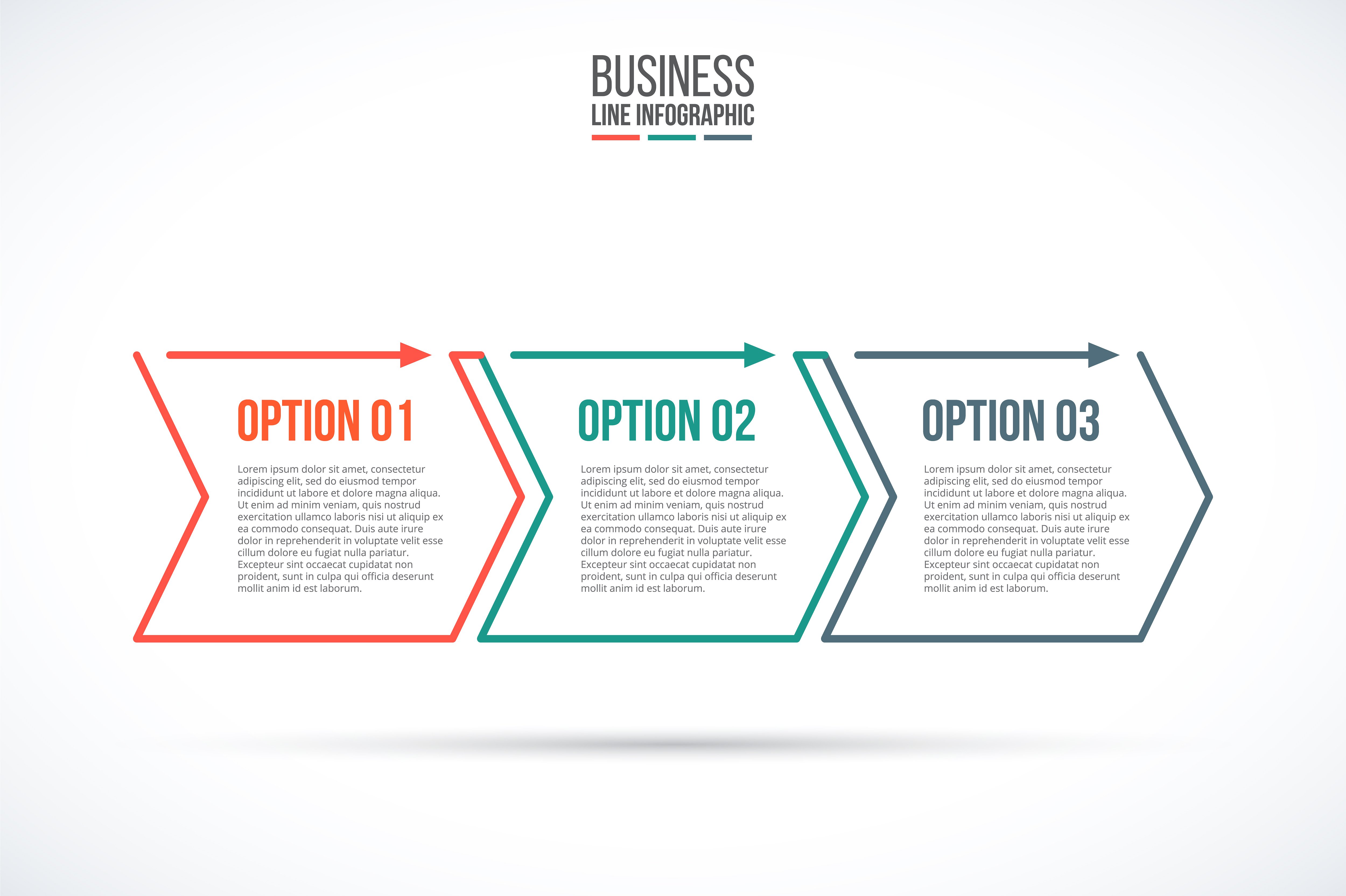 Line flat elements for infogra