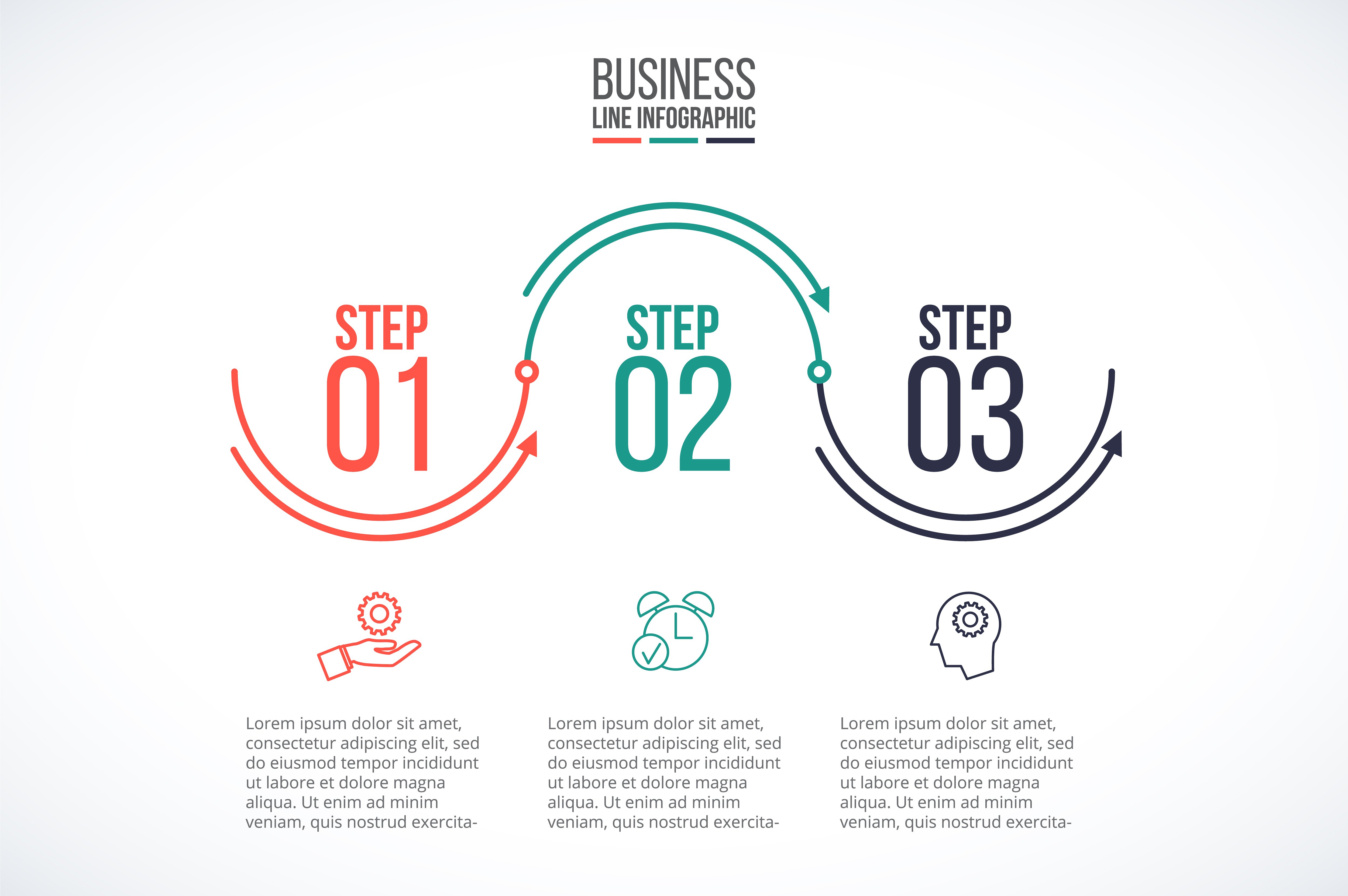 Line flat elements for infogra