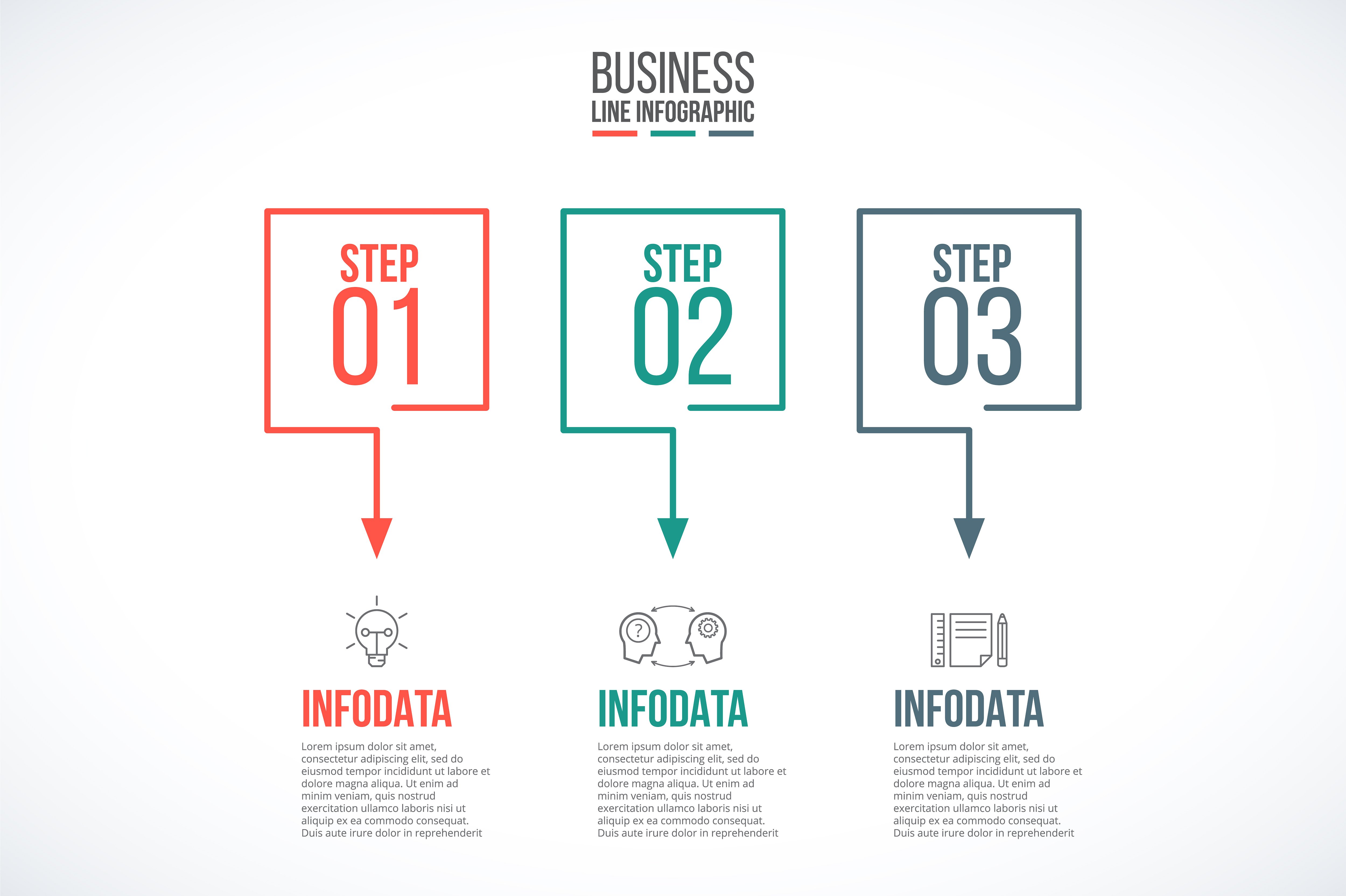 Line flat elements for infogra