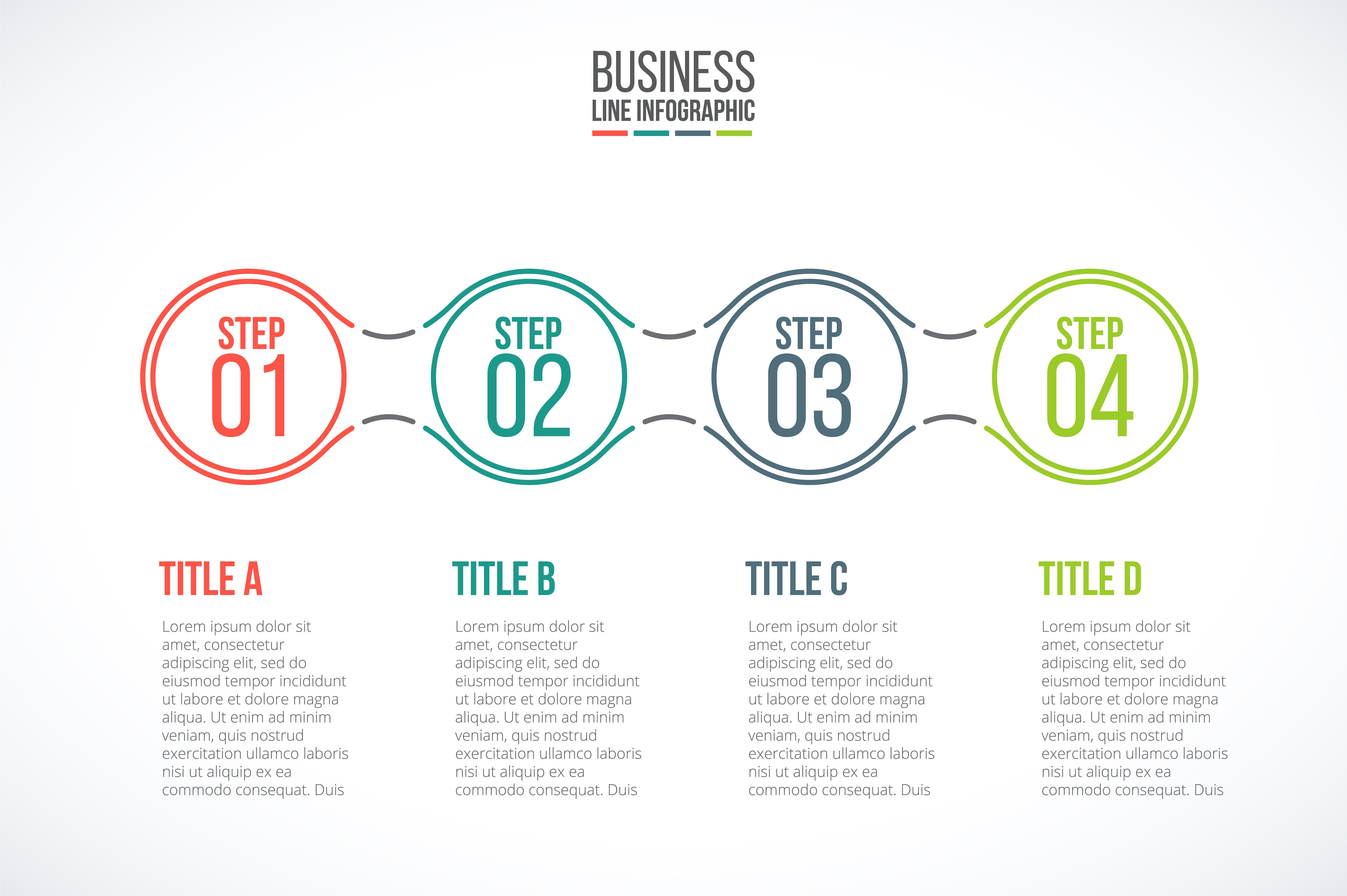 Line flat elements for infogra