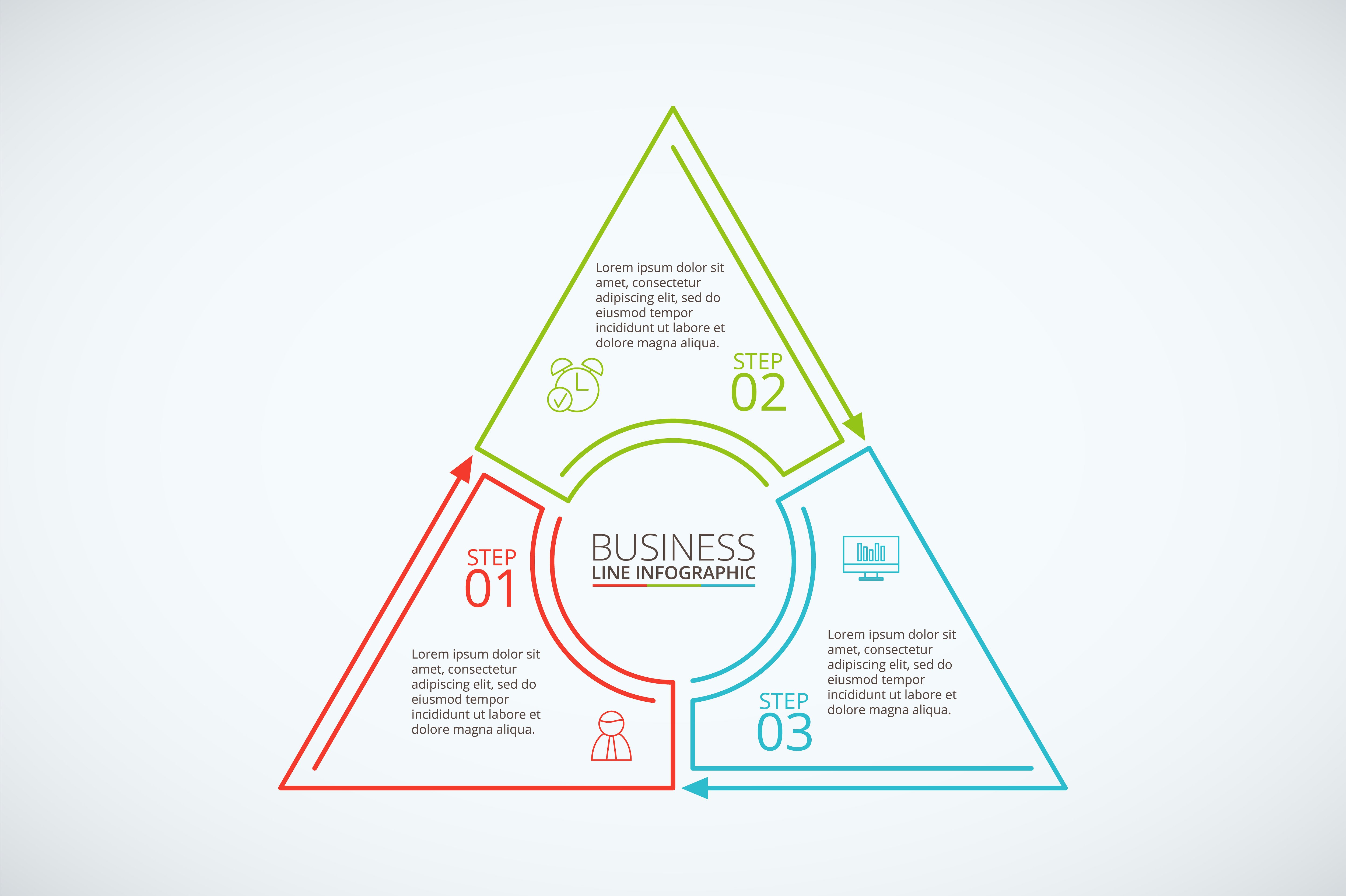 Line flat elements for infogra