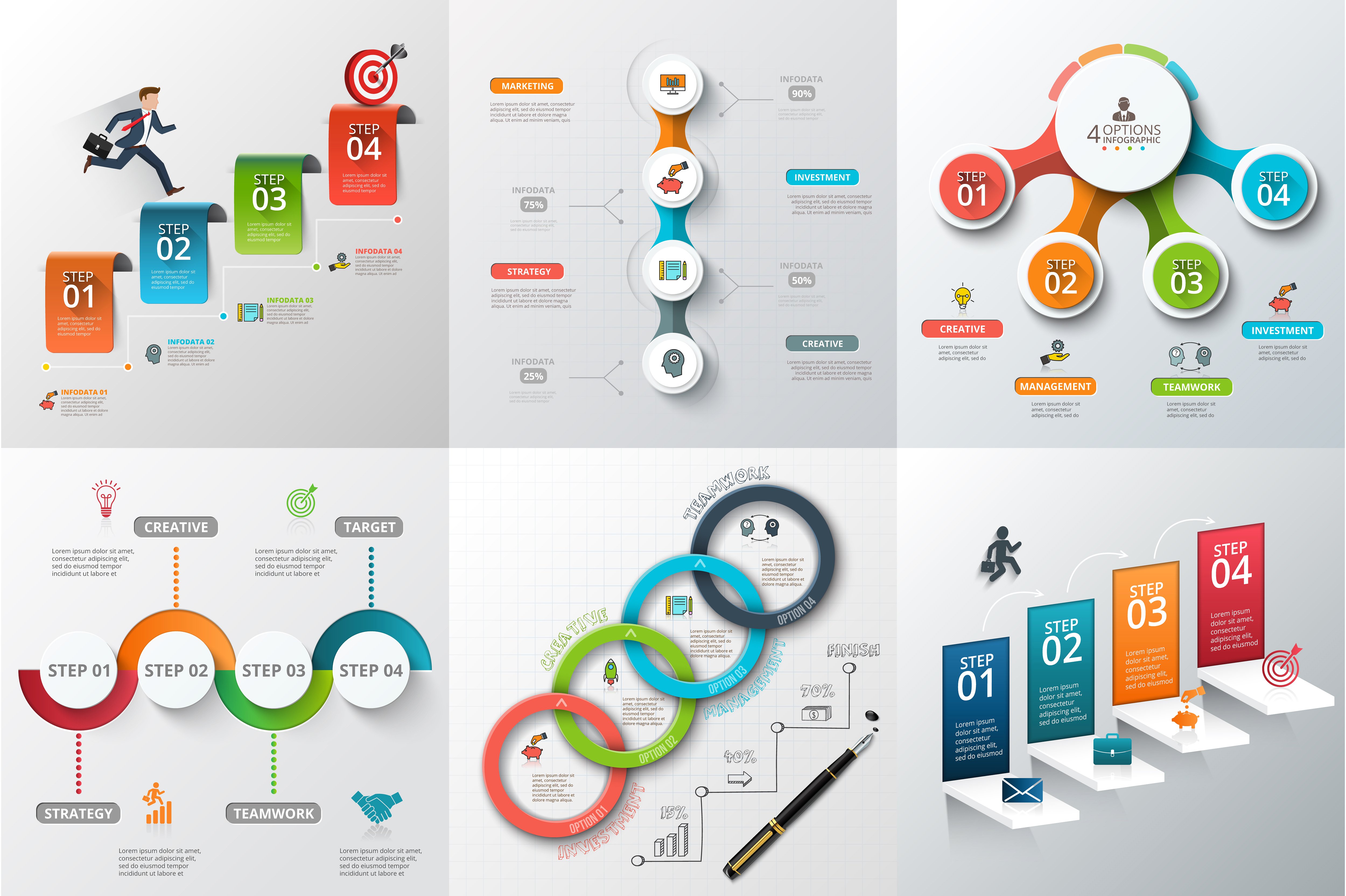 Infographic elements bundle v.