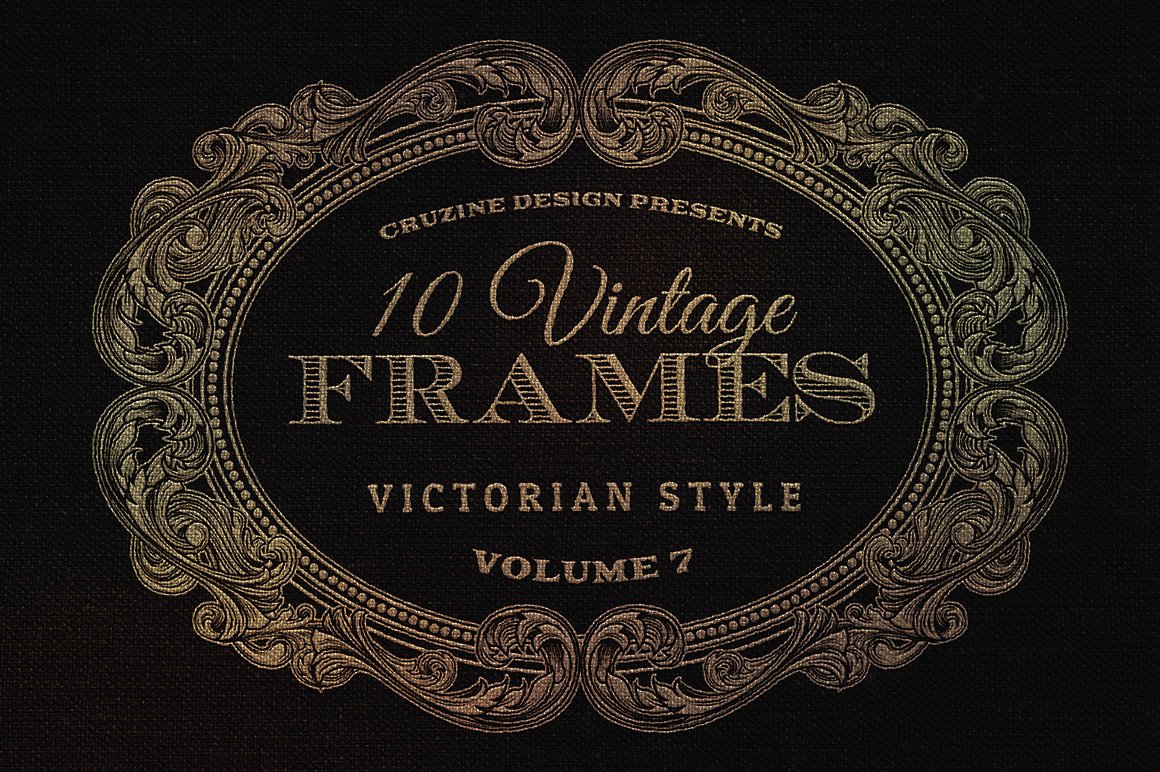复古框架设计素材10 Frames Vol.7 - Vict