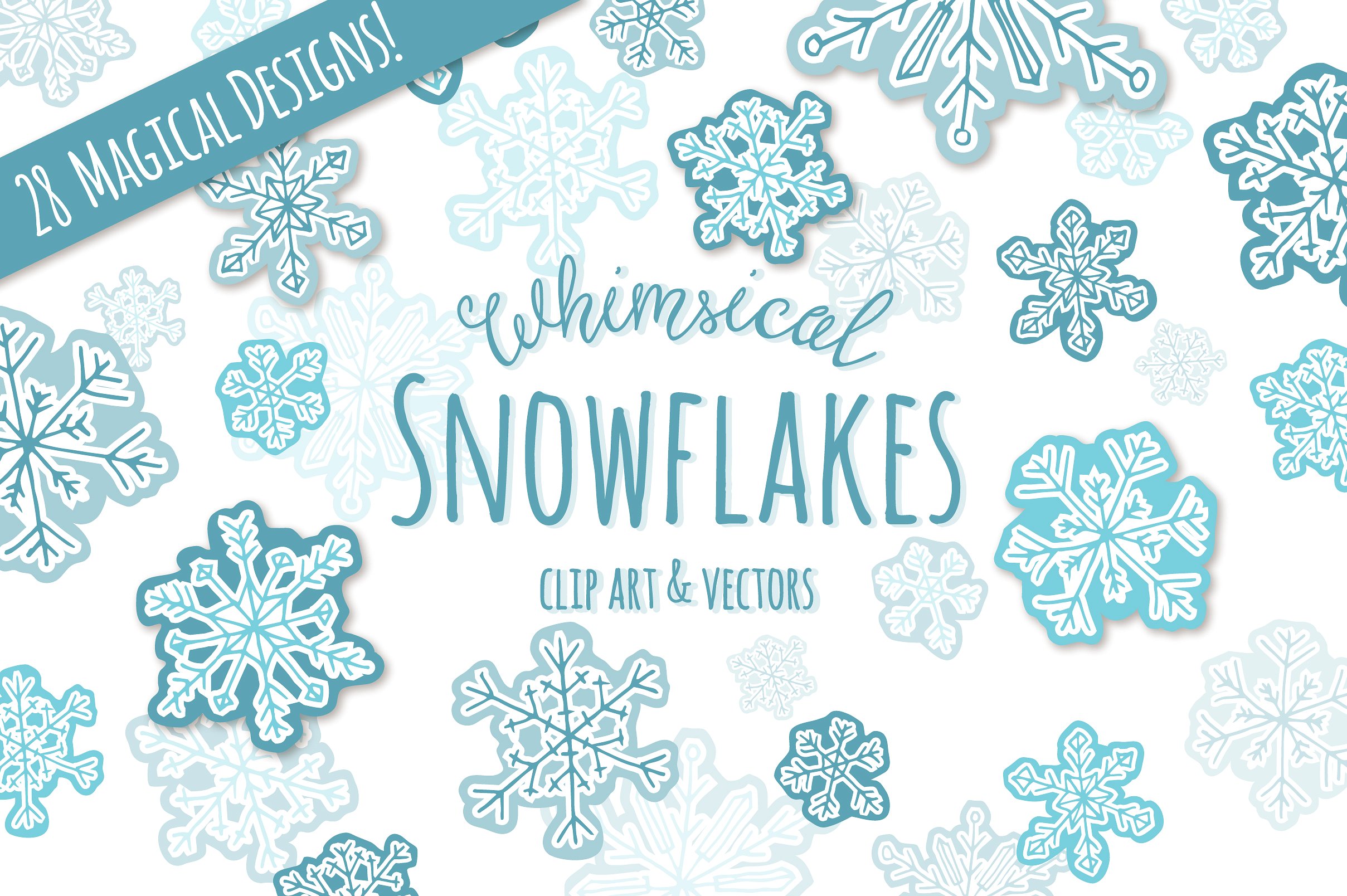 Whimsical Snowflake ClipArt