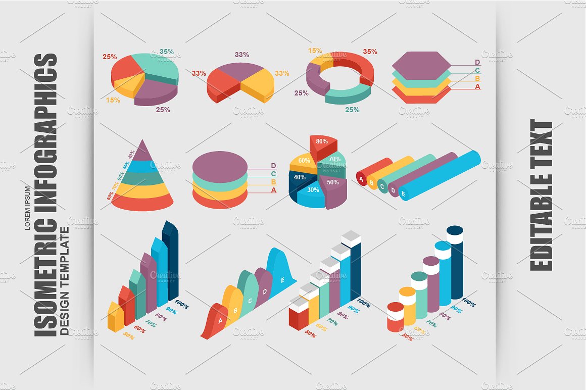 Isometric 3D Business Infograp