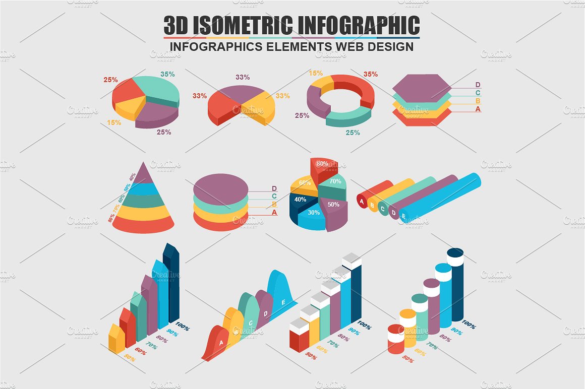 Isometric 3D Business Infograp