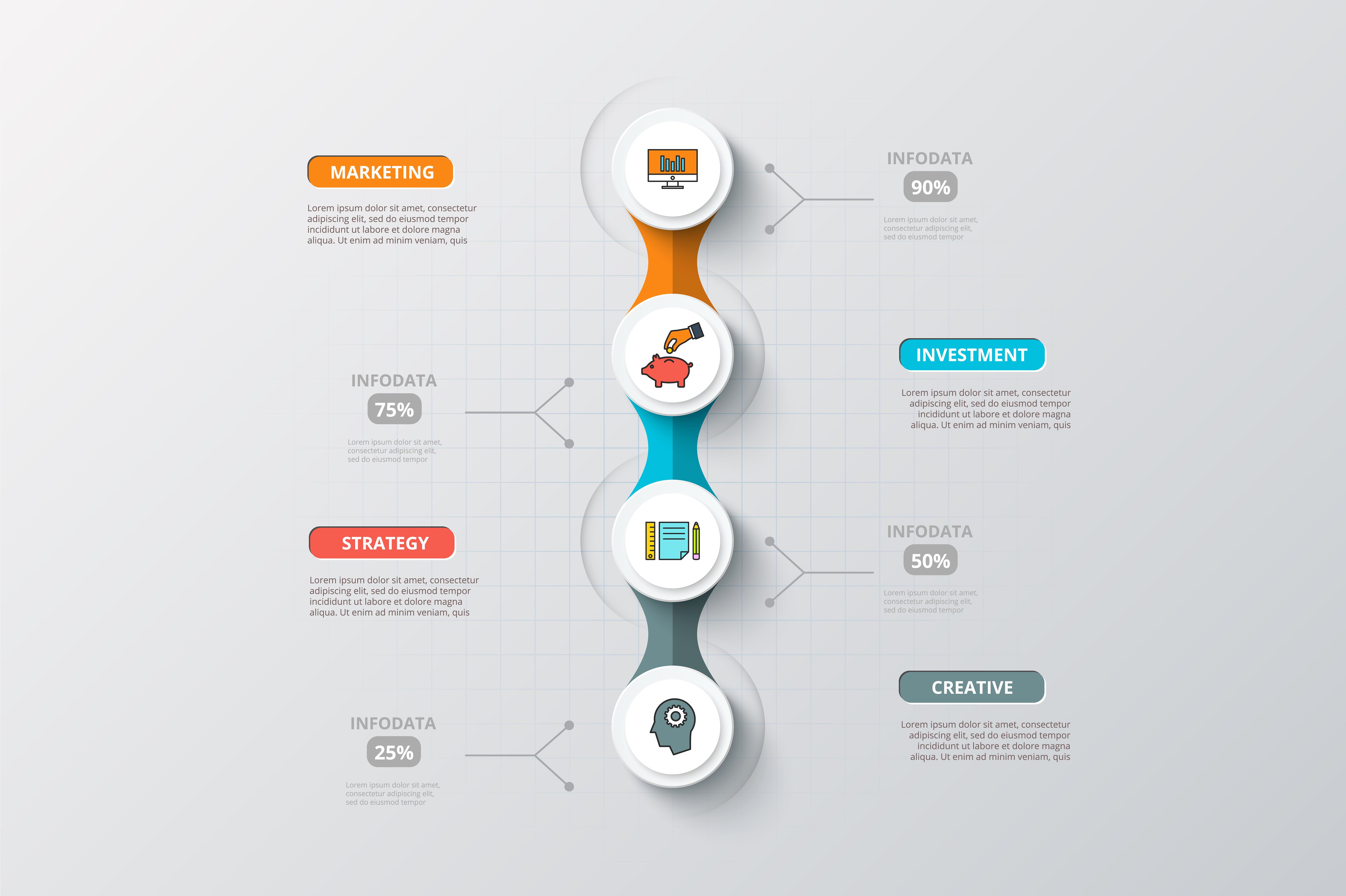 Diagrams for business infograp