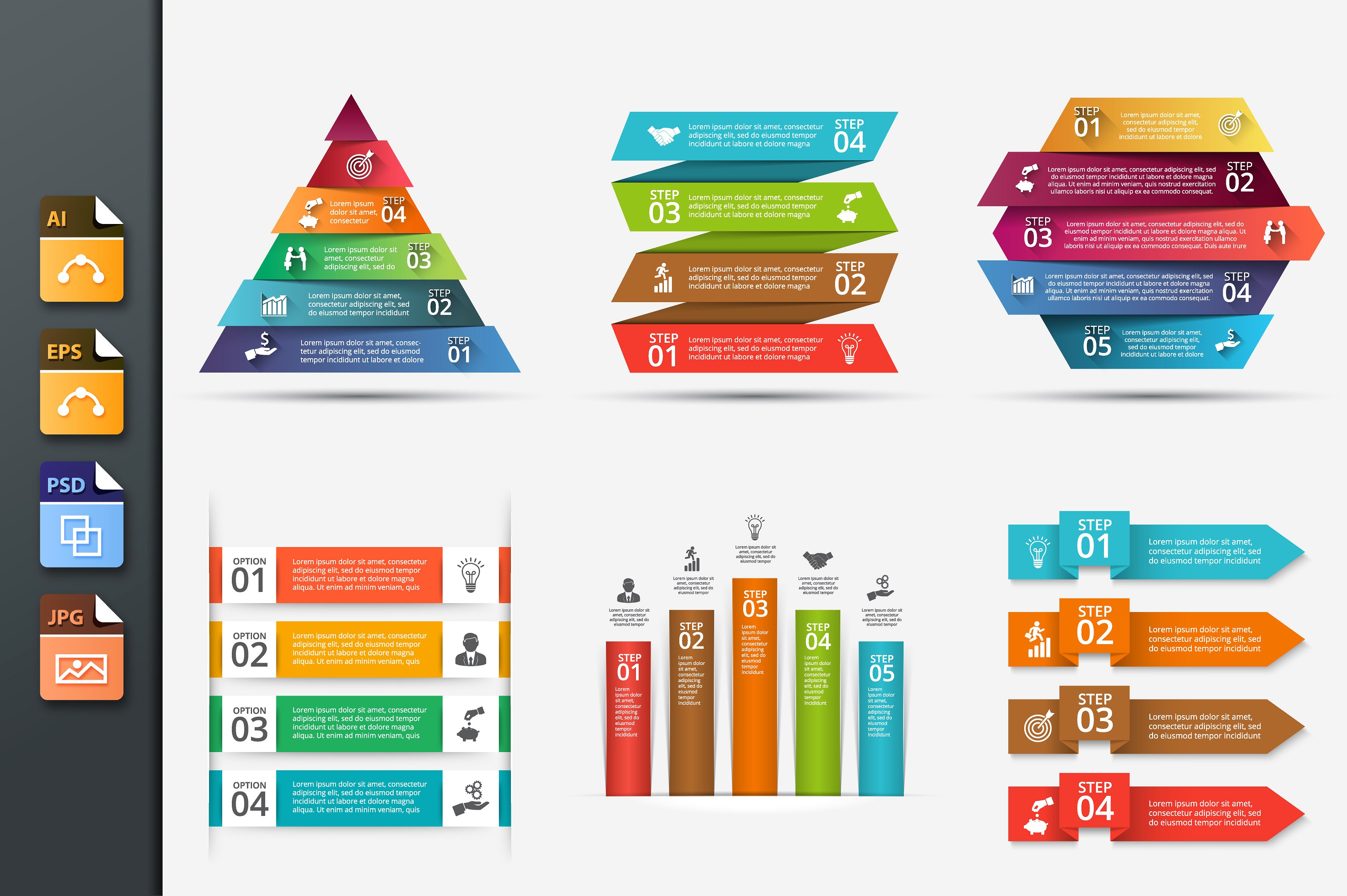 Diagrams for business infograp