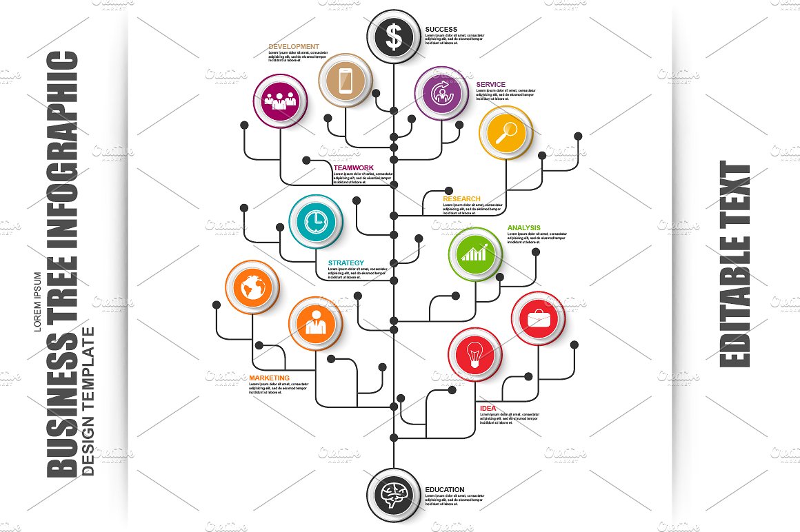 Business Tree Timeline Infogra