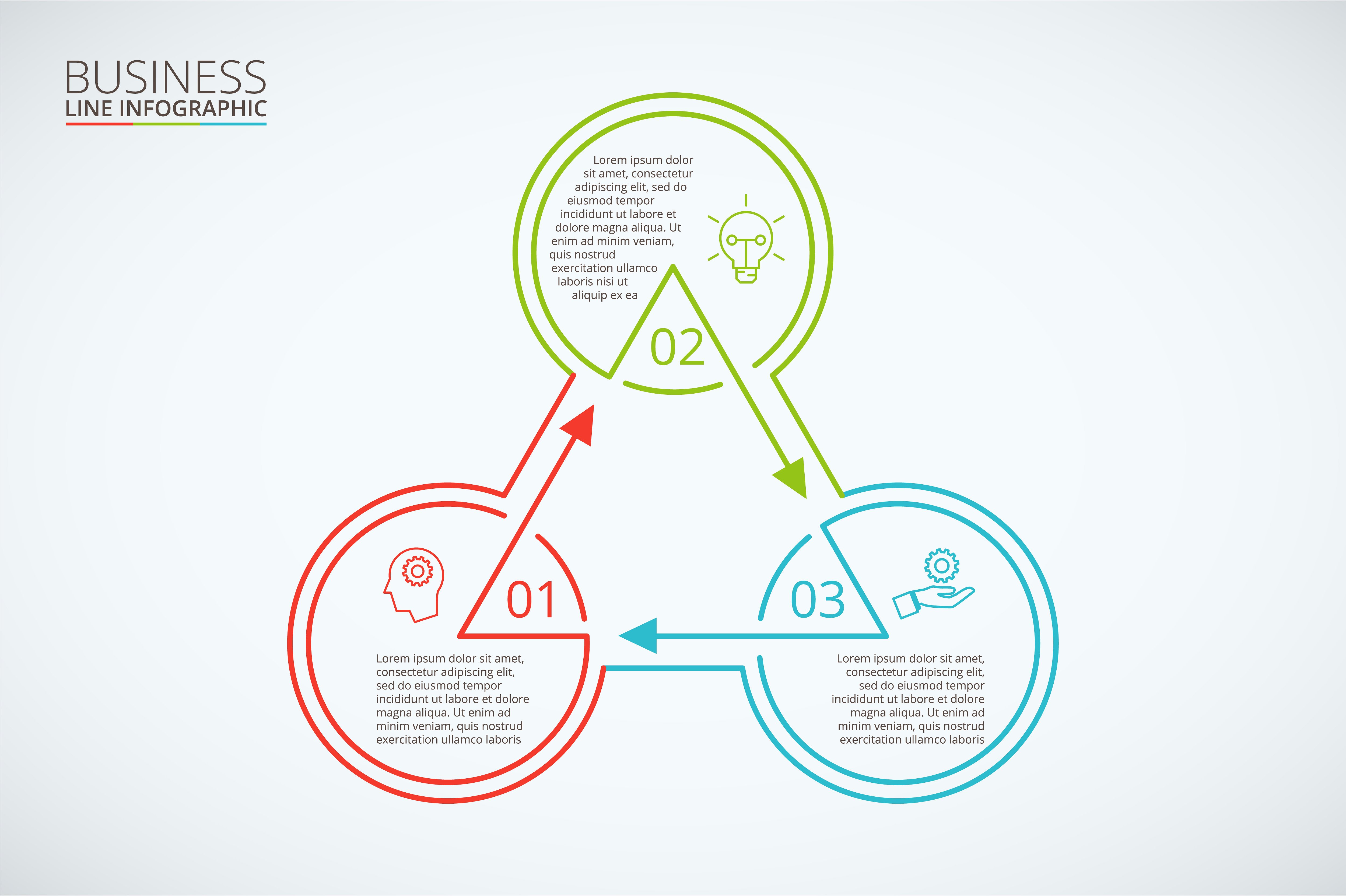 Line flat elements for infogra