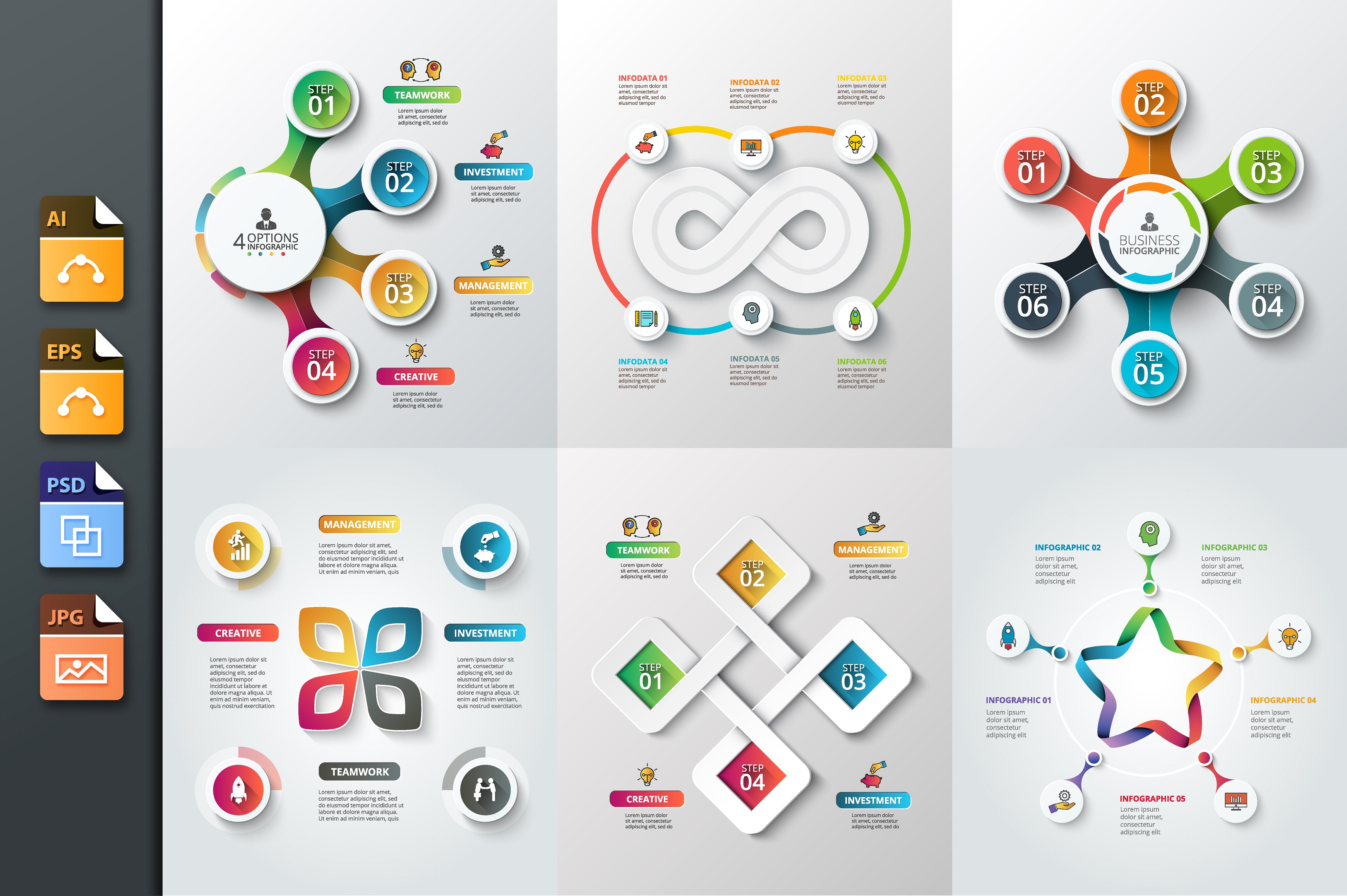 Diagrams for business infograp