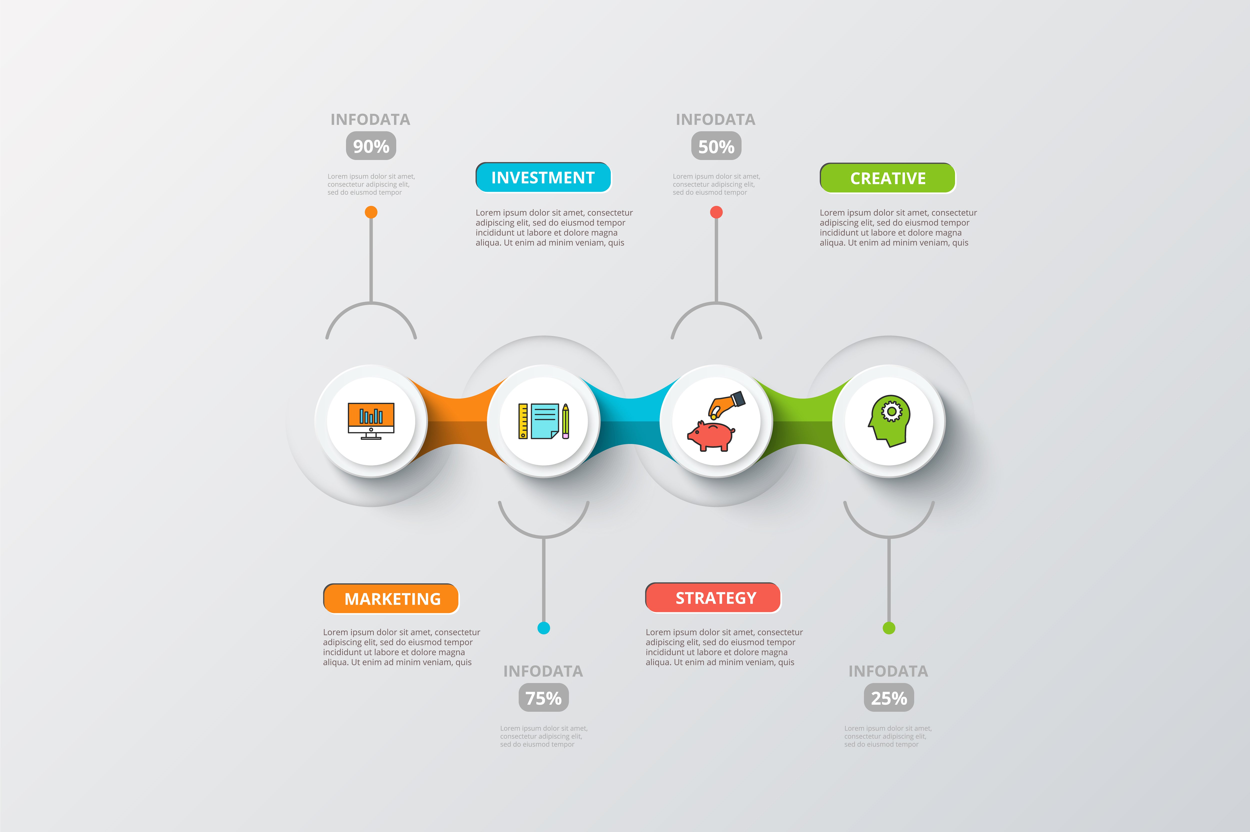 Diagrams for business infograp