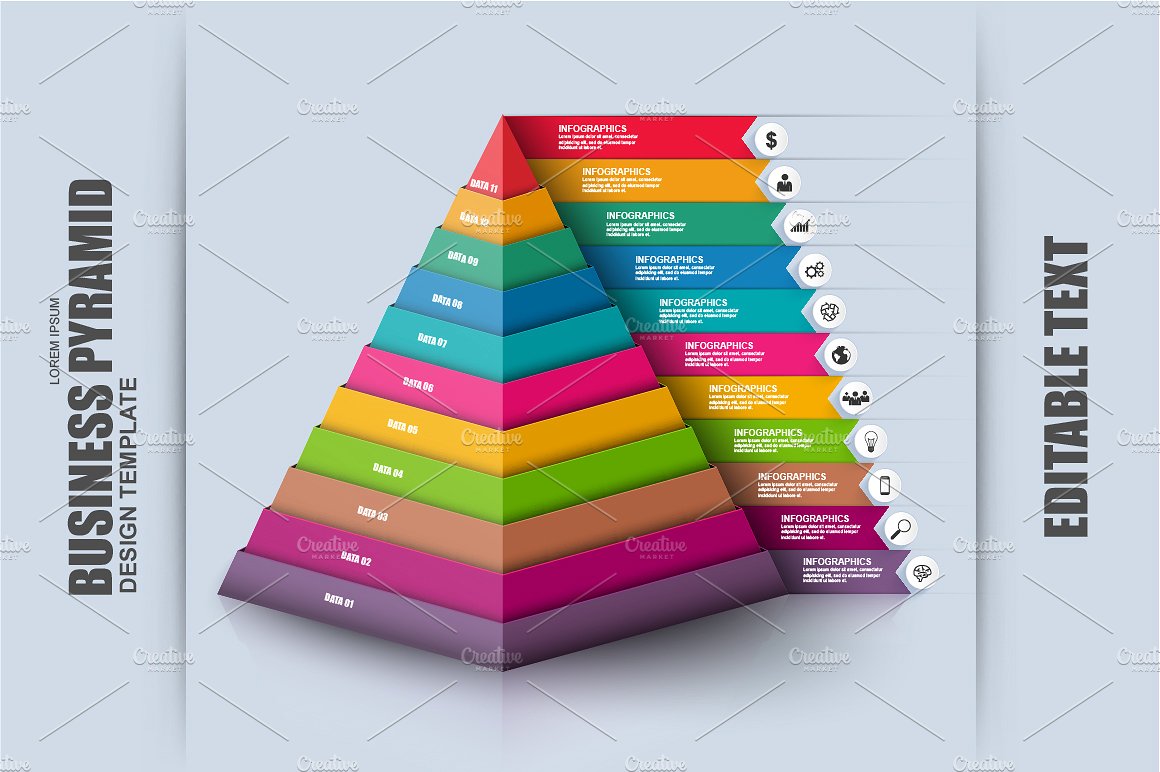 Business Pyramid Infographic