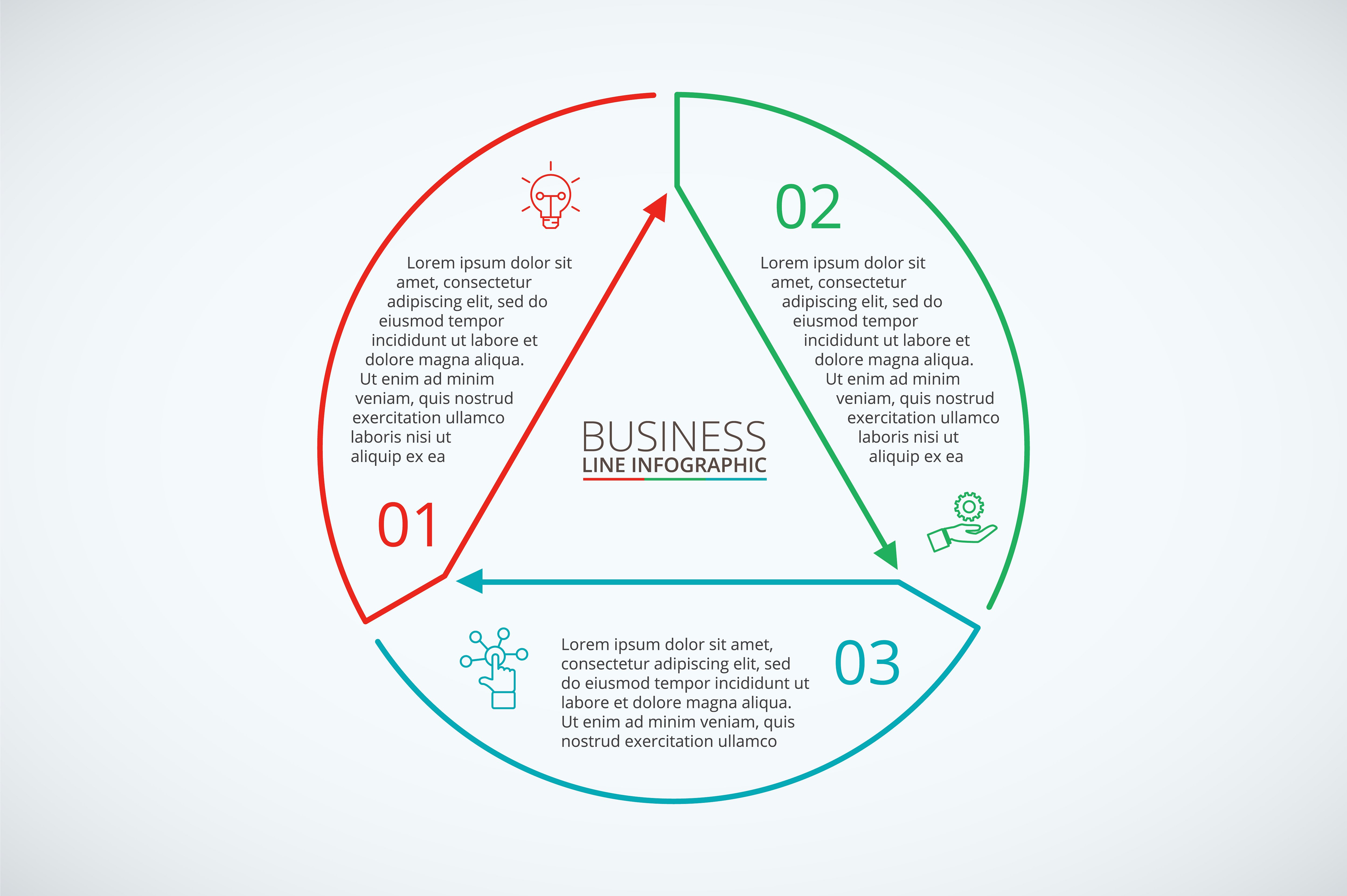 Line flat elements for infogra