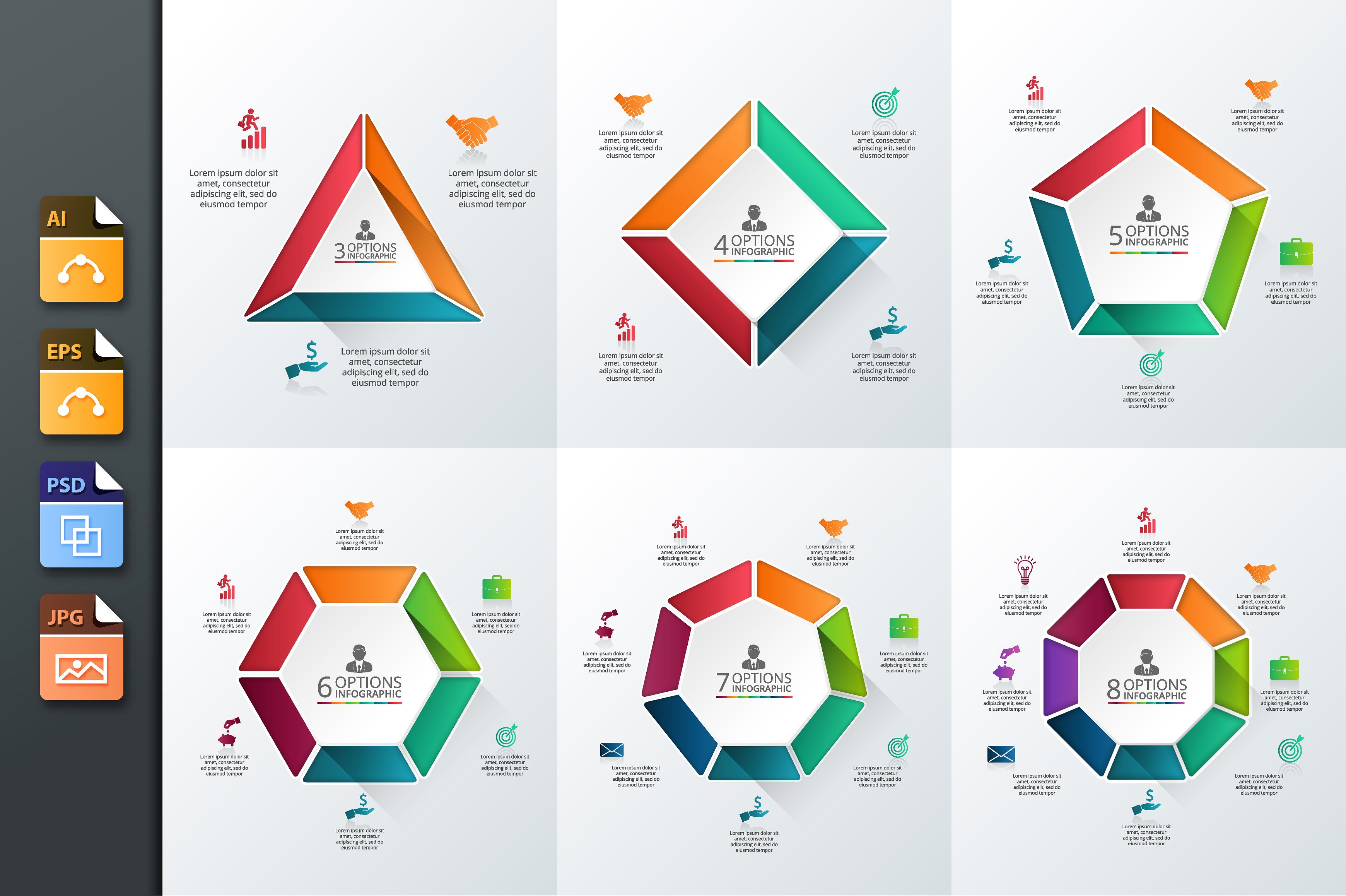 Infographics template set v.10