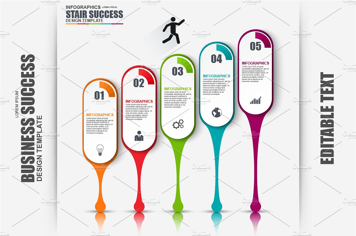 Business Stair Success Infogra