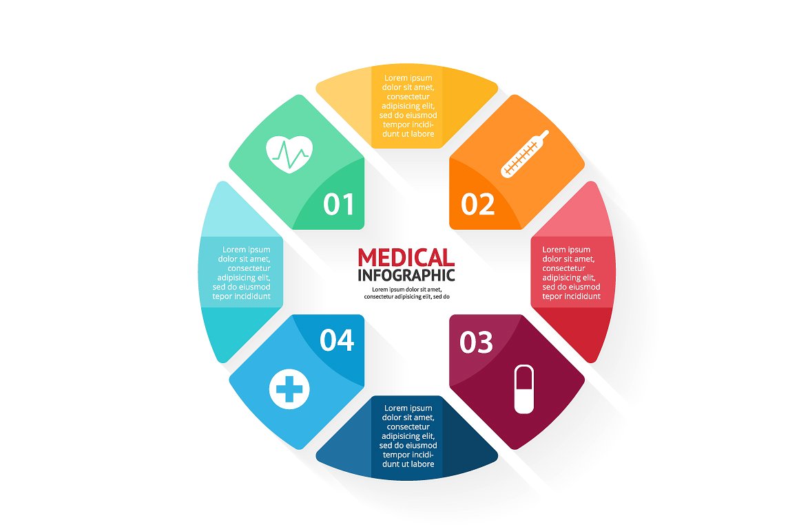 Set of 12 infographic template