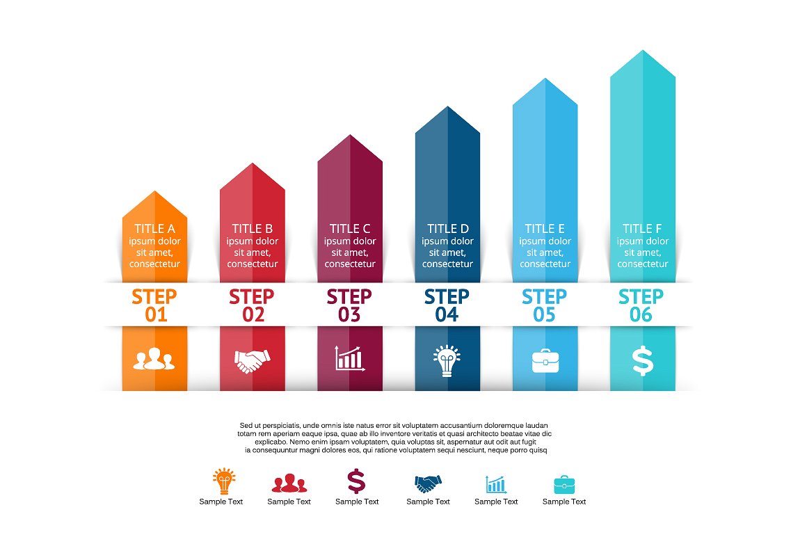 Set of 12 infographic template