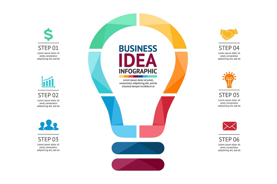 Set of 12 infographic template