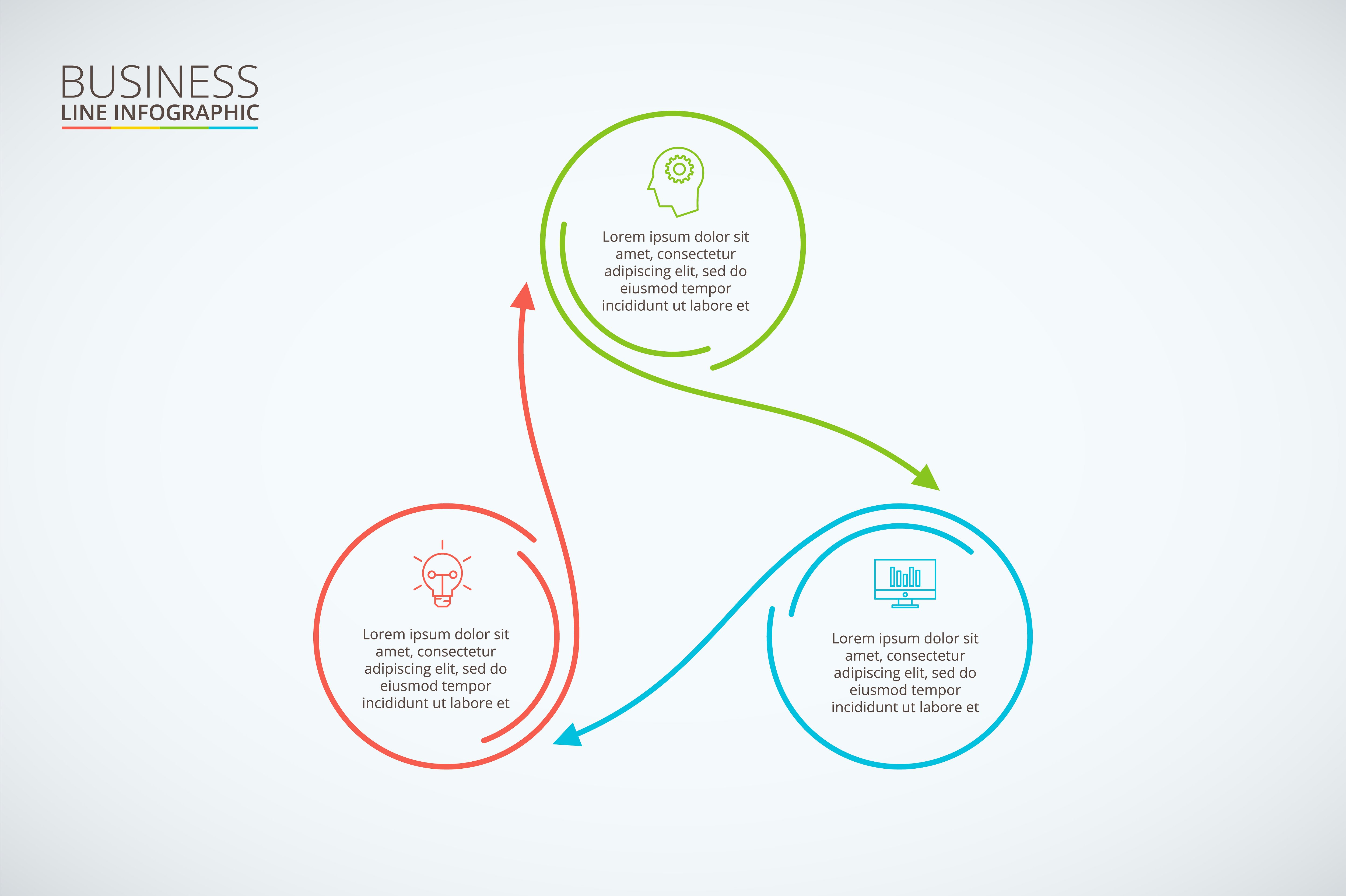 Line flat elements for infogra