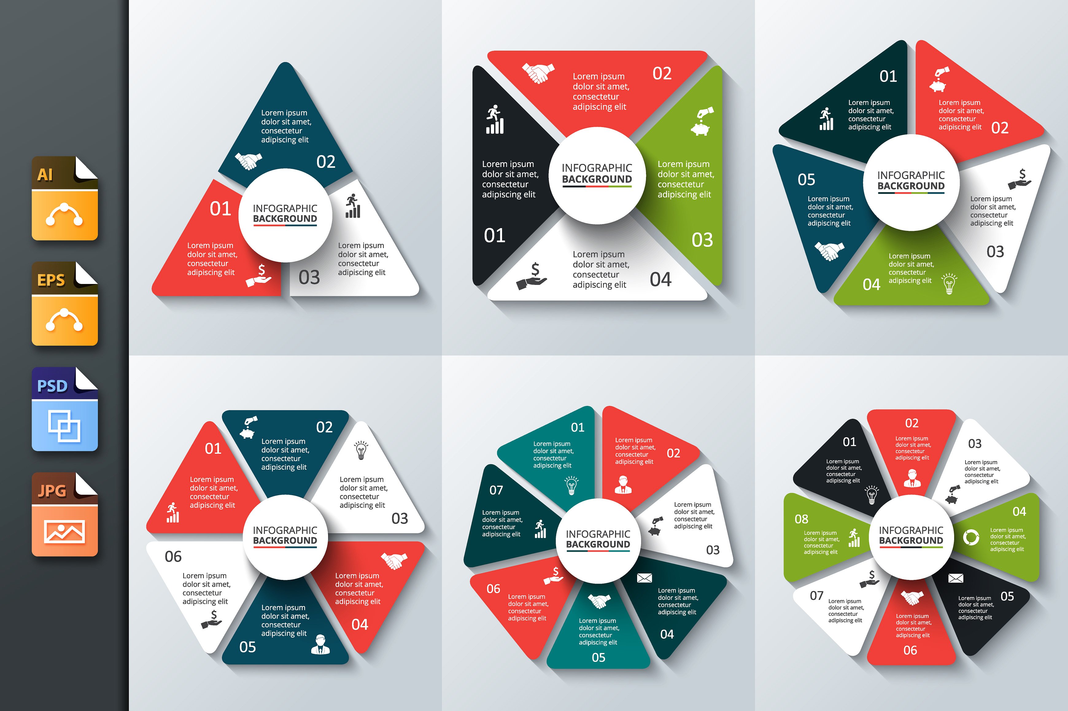 Infographics template set v.3