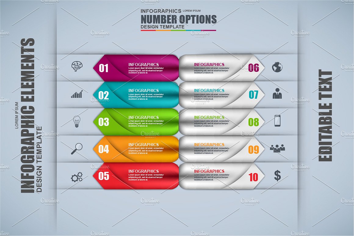 Arrow Infographic Elements