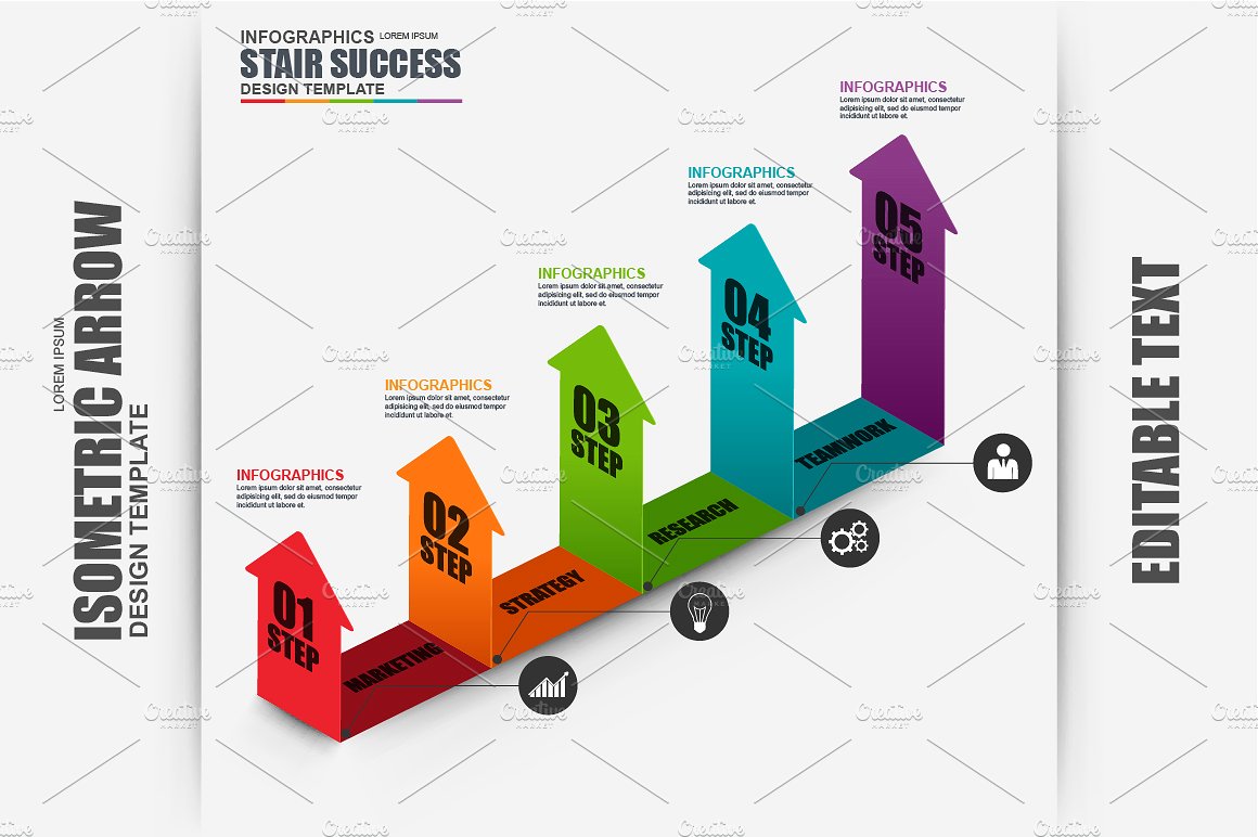 Infographic Arrow Business Iso