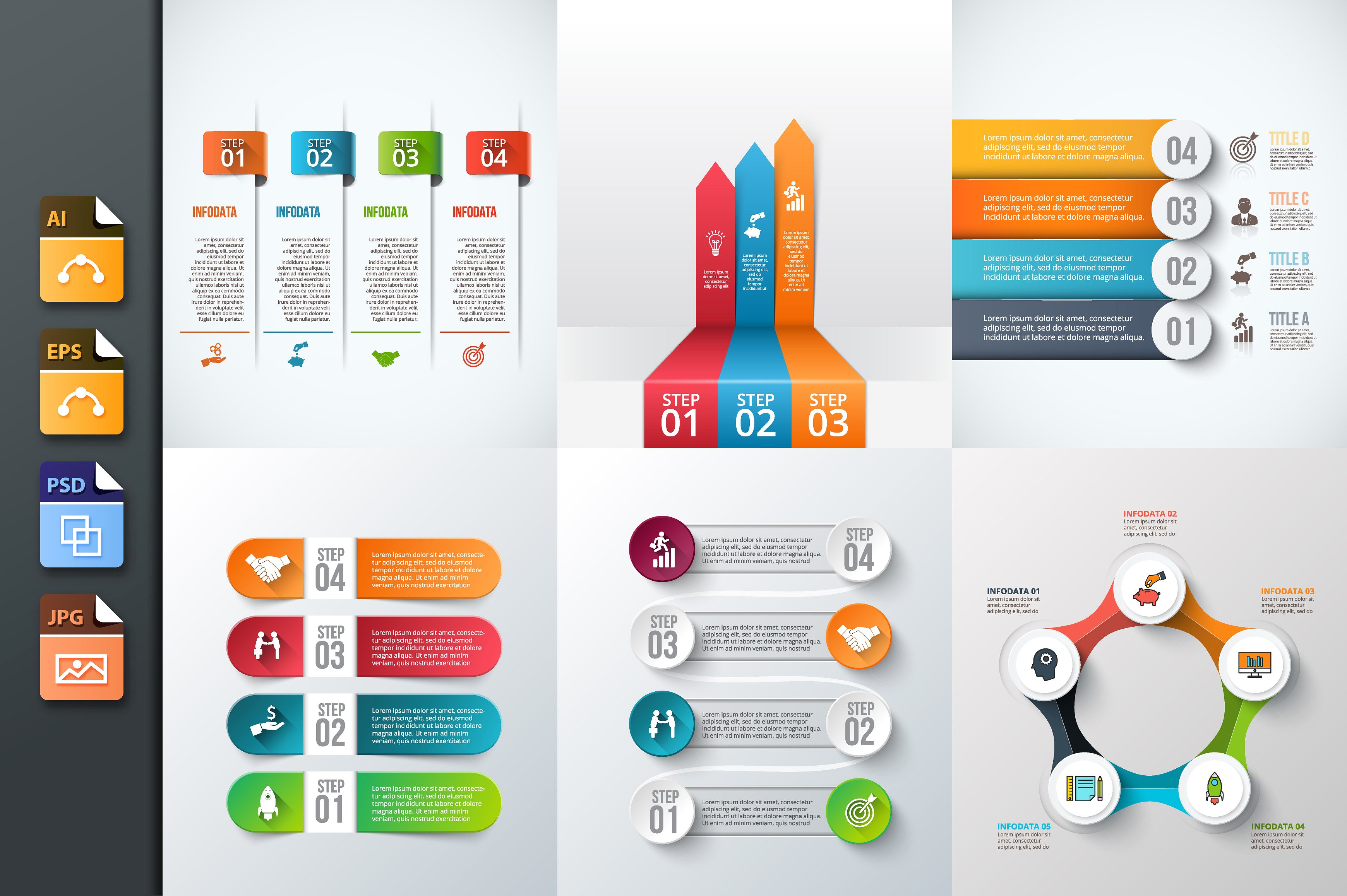 Diagrams for business infograp