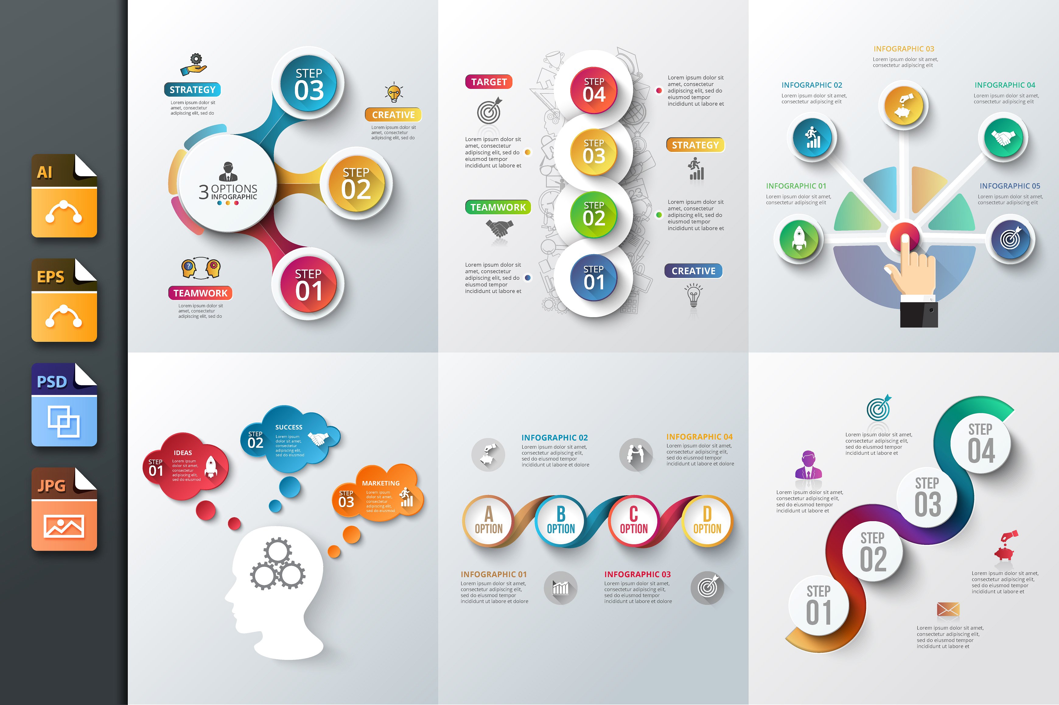 Diagrams for business infograp