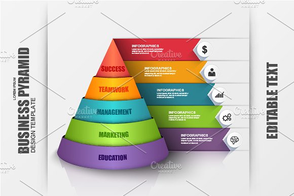 Business Pyramid Infographic