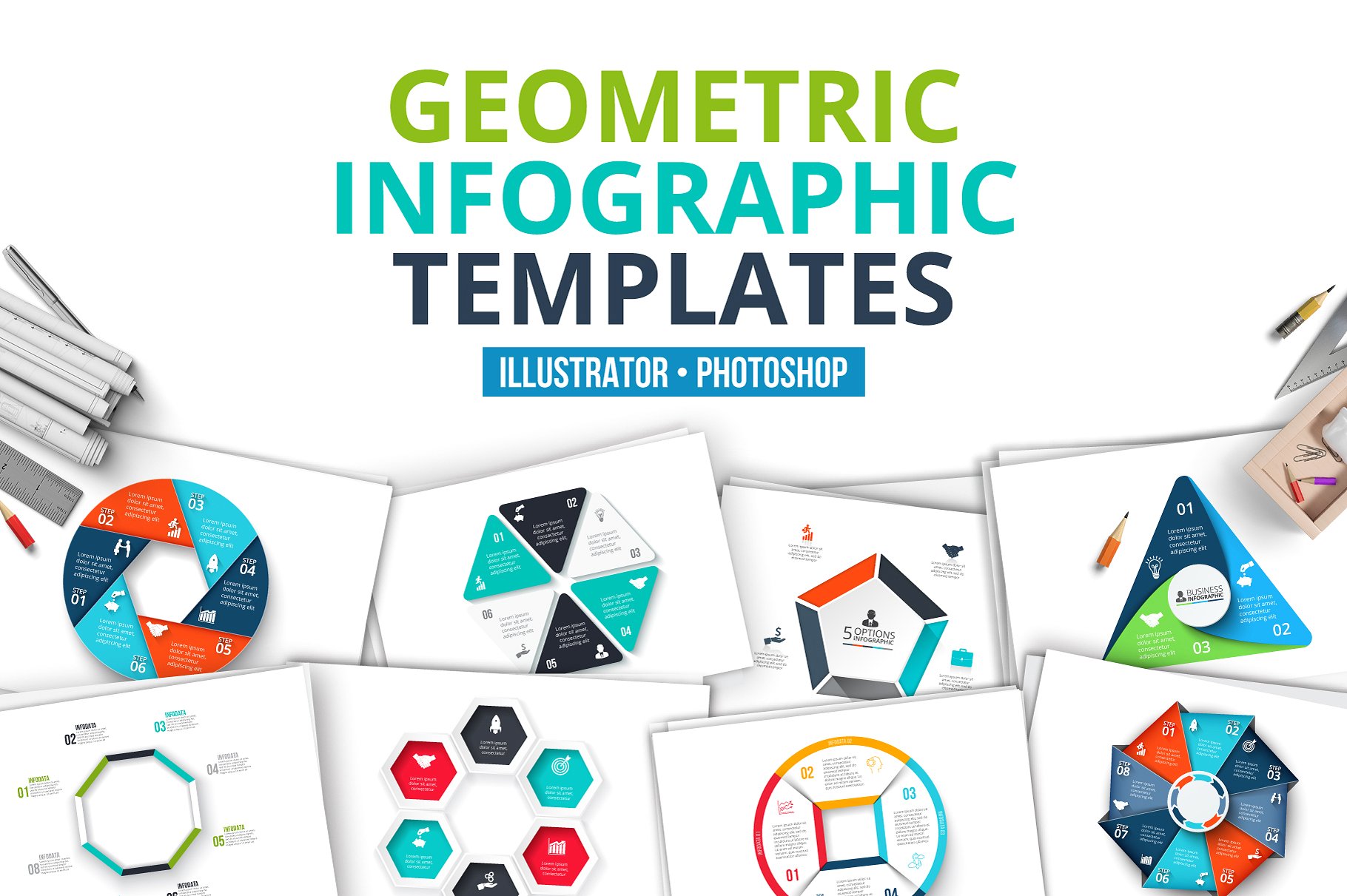 Geometric infographic template