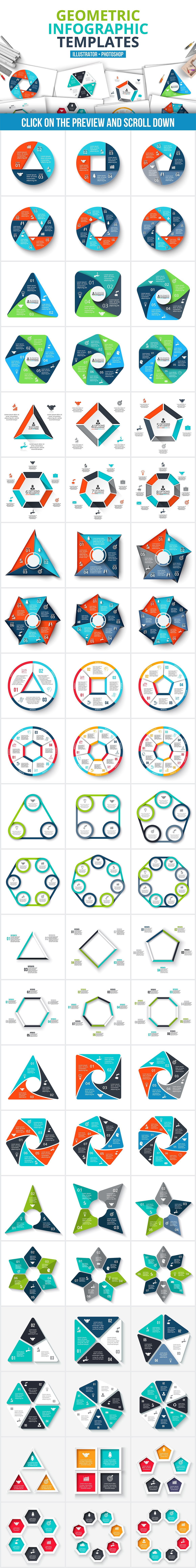 Geometric infographic template