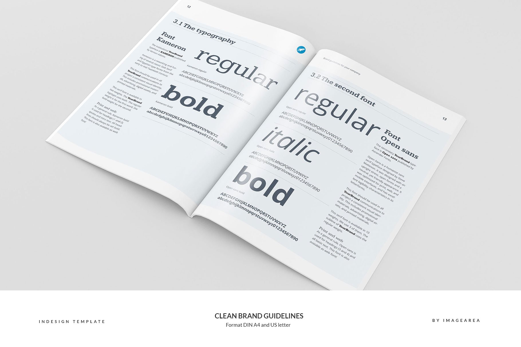 现代简约企业画册设计模板Clean Brand Guidel