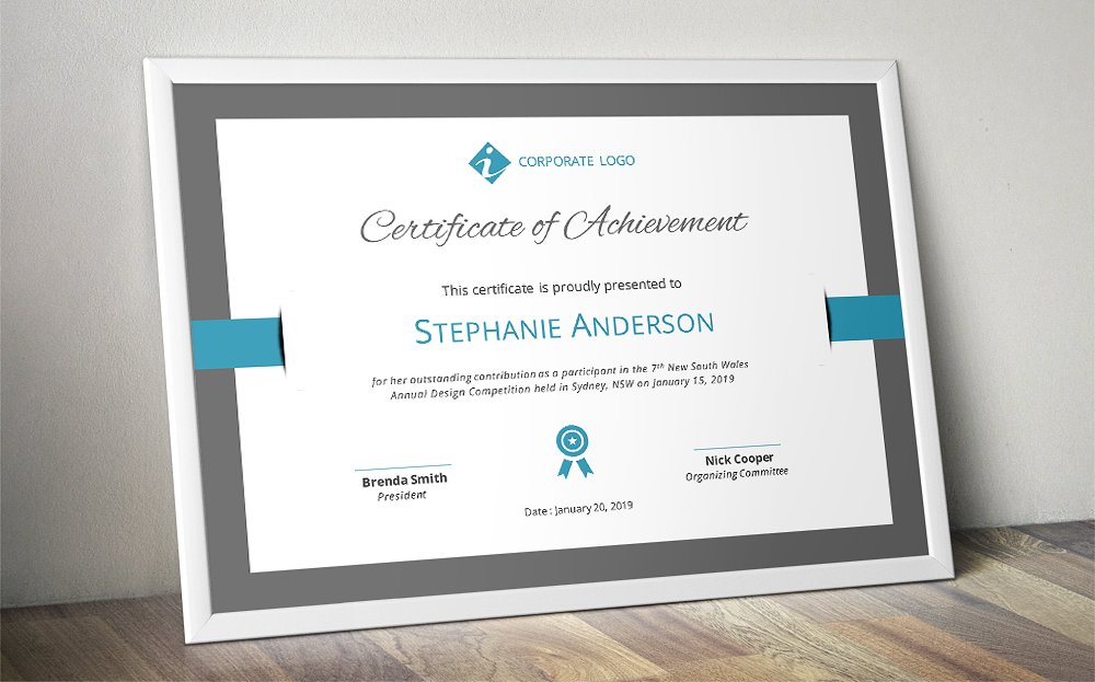 证书设计模板Elegant certificate temp