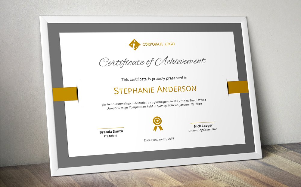 证书设计模板Elegant certificate temp