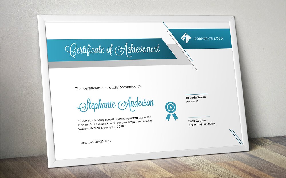 商务商业荣誉证书设计模板10 modern certific