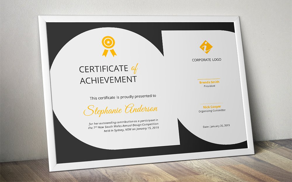 企业证书设计模板Tear drops certificate