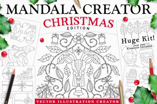 Christmas Vector Mandala Creat