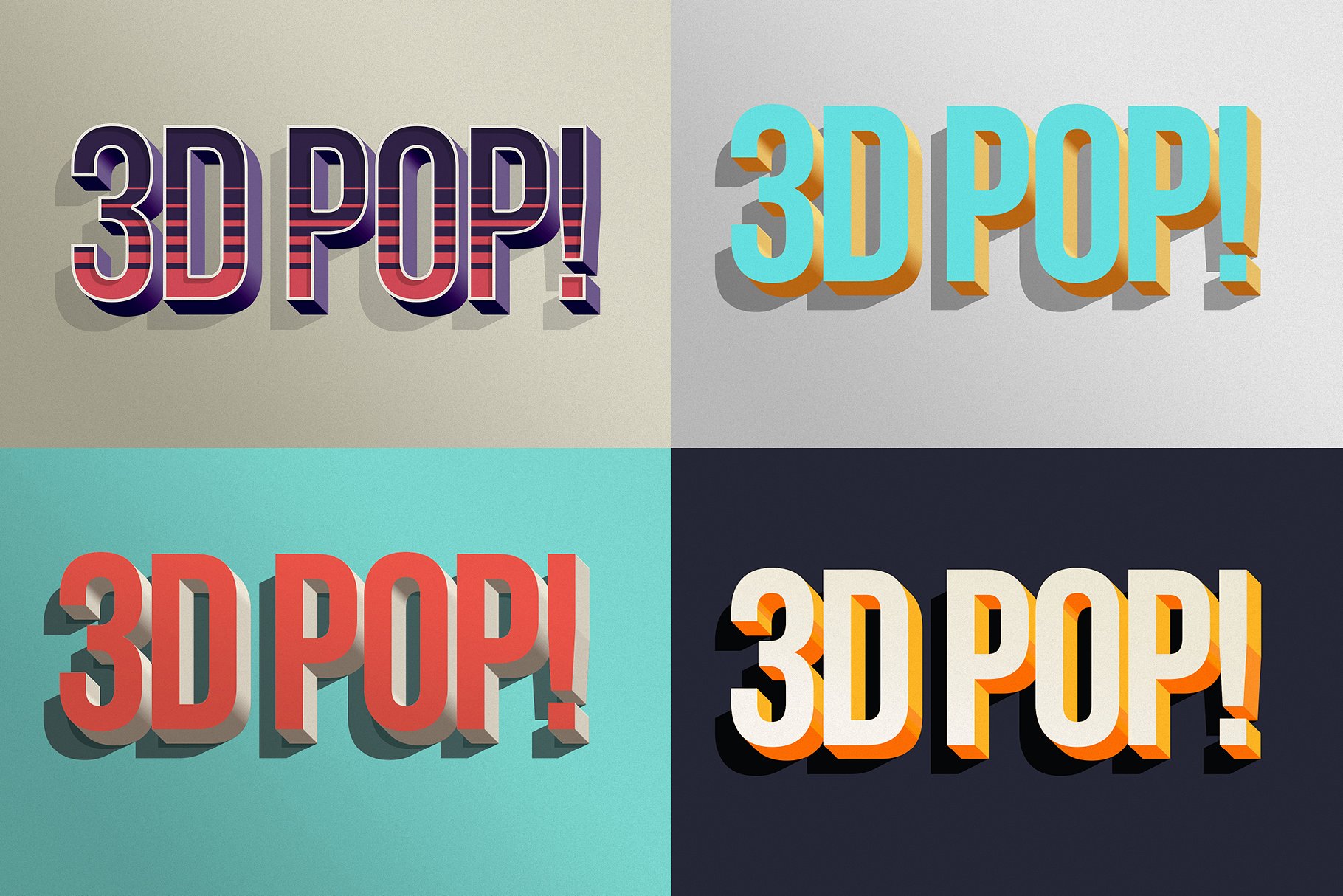 3D文字效果3D POP! Photoshop Effect