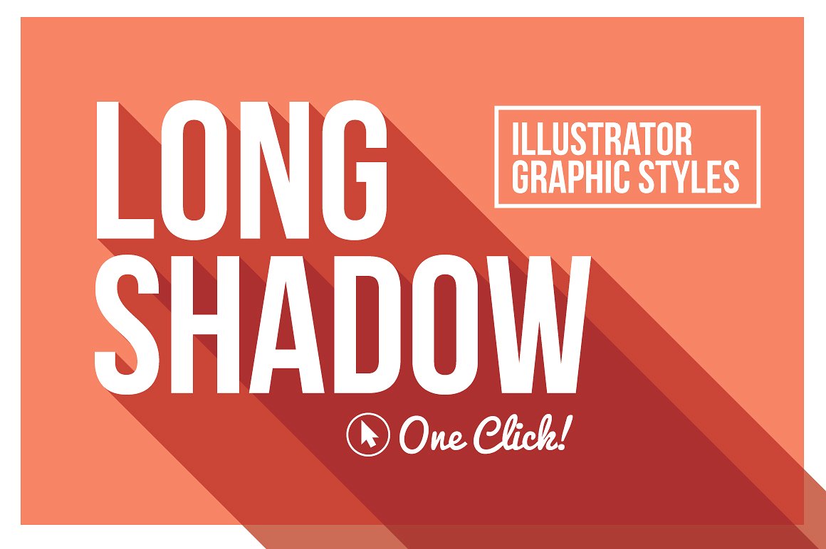 长阴影文字效果Long Shadow Graphic Sty