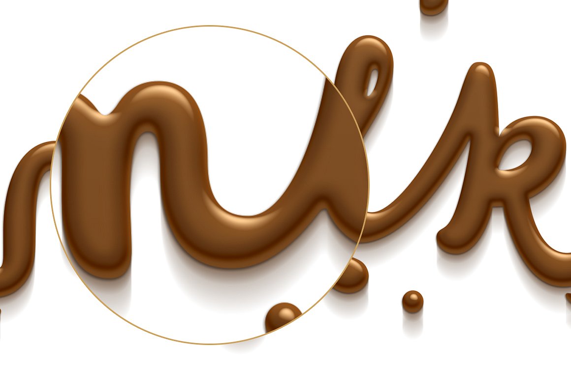 巧克力文字效果Chocolate text effect