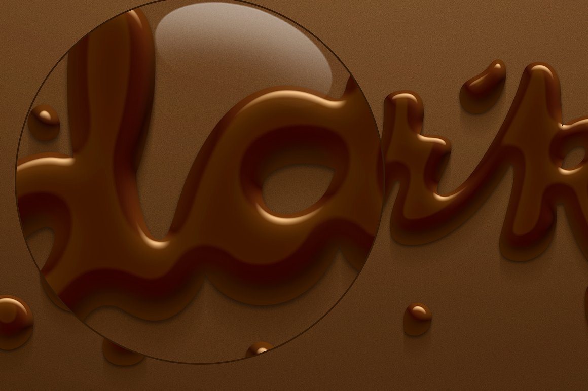 巧克力文字效果Chocolate text effect