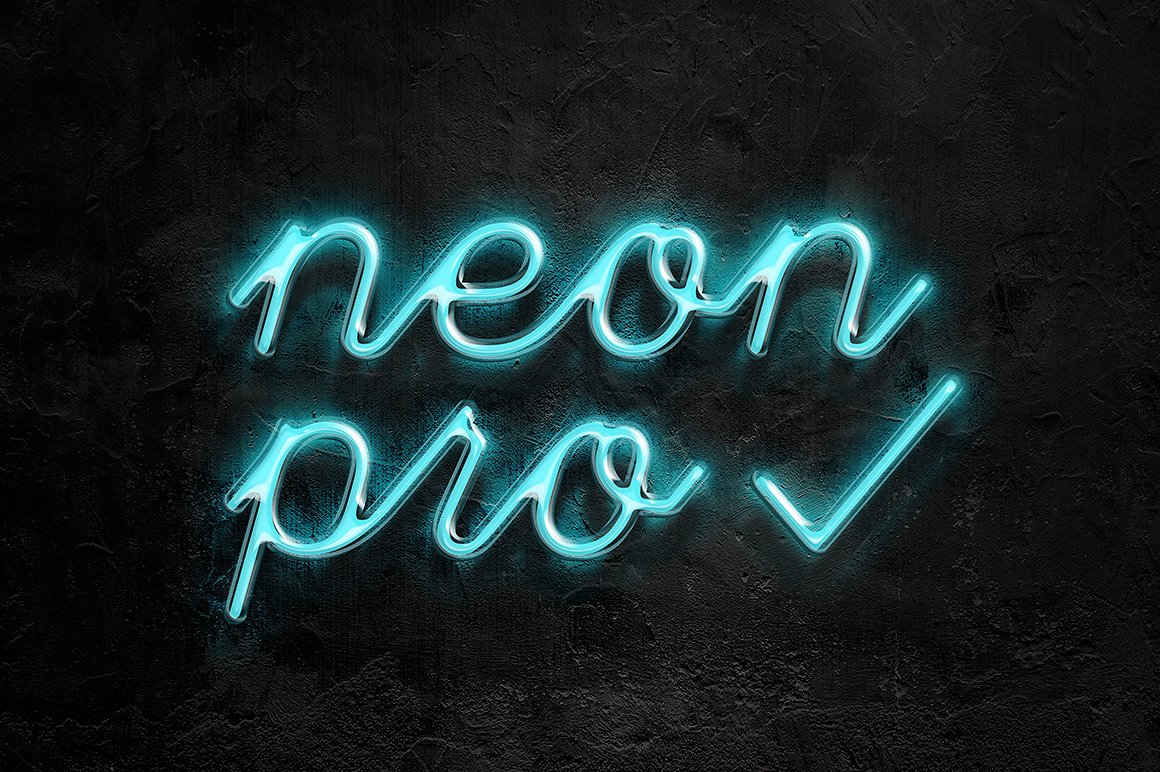 霓虹灯文字效果Neon Pro text effect #5