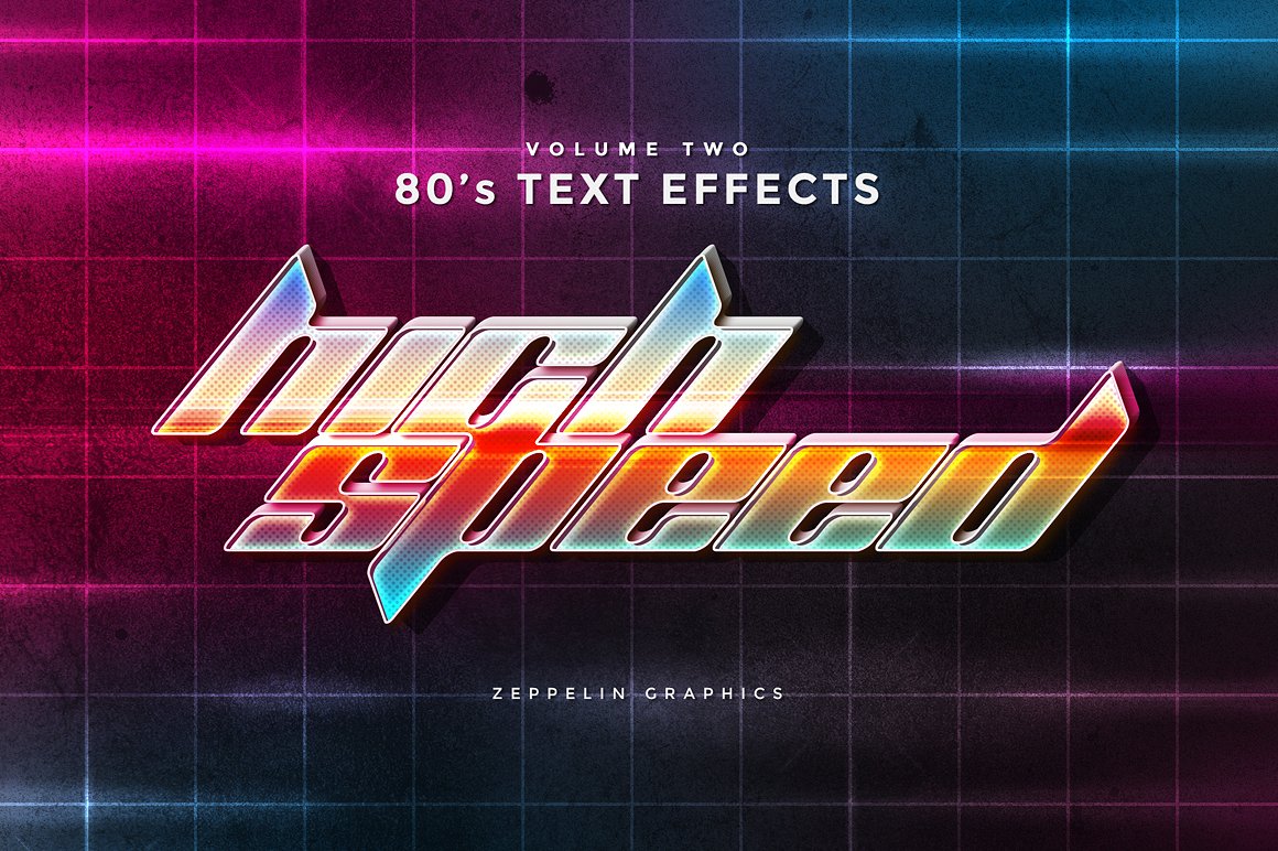 80年代文字效果80s Text Effects Minib