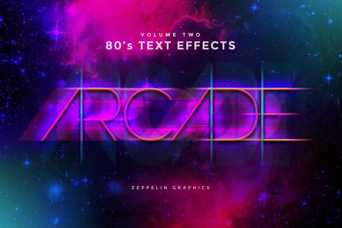 80年代文字效果80s Text Effects Minib